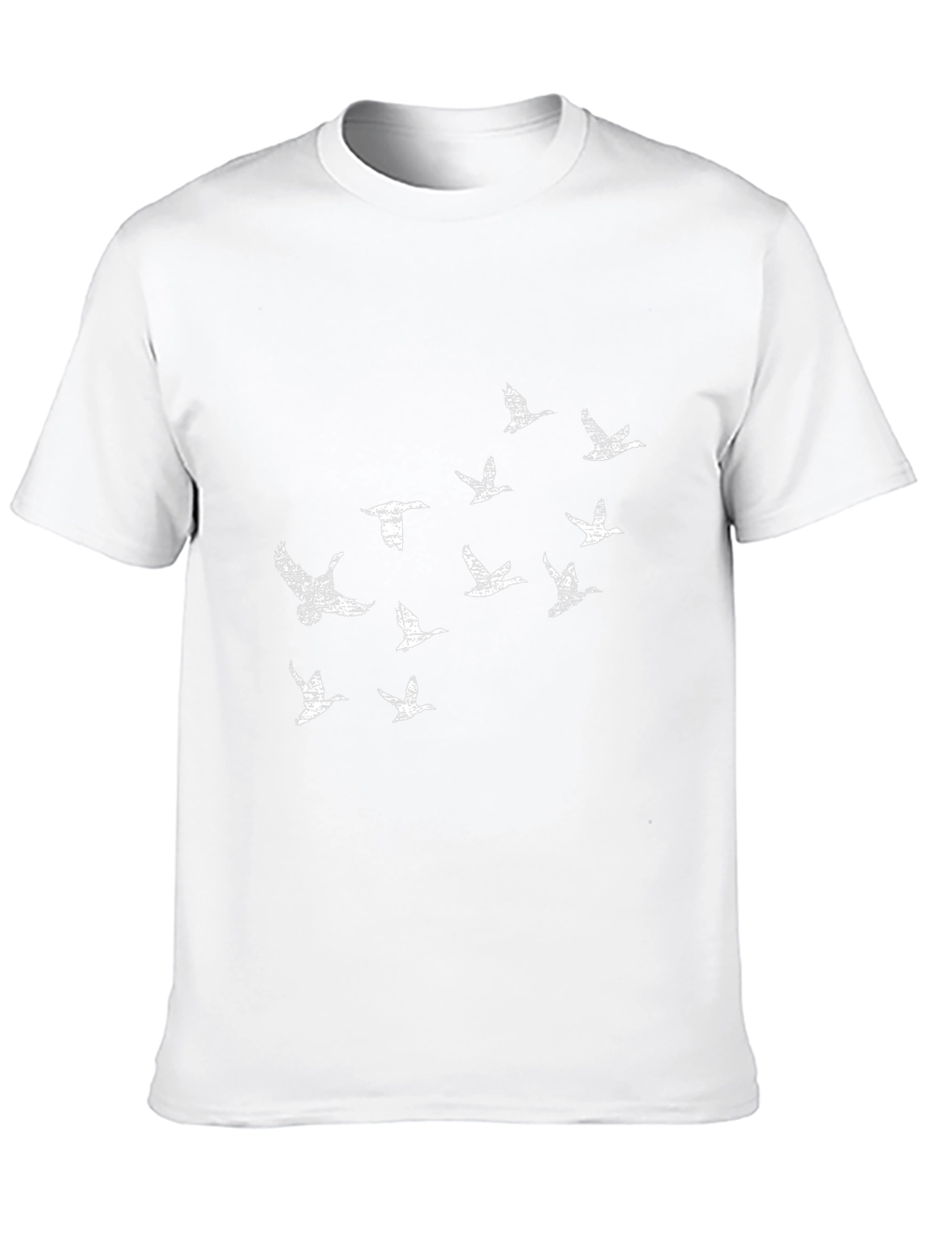 Flock of Geese Graphic Tee - Black Cotton T-Shirt