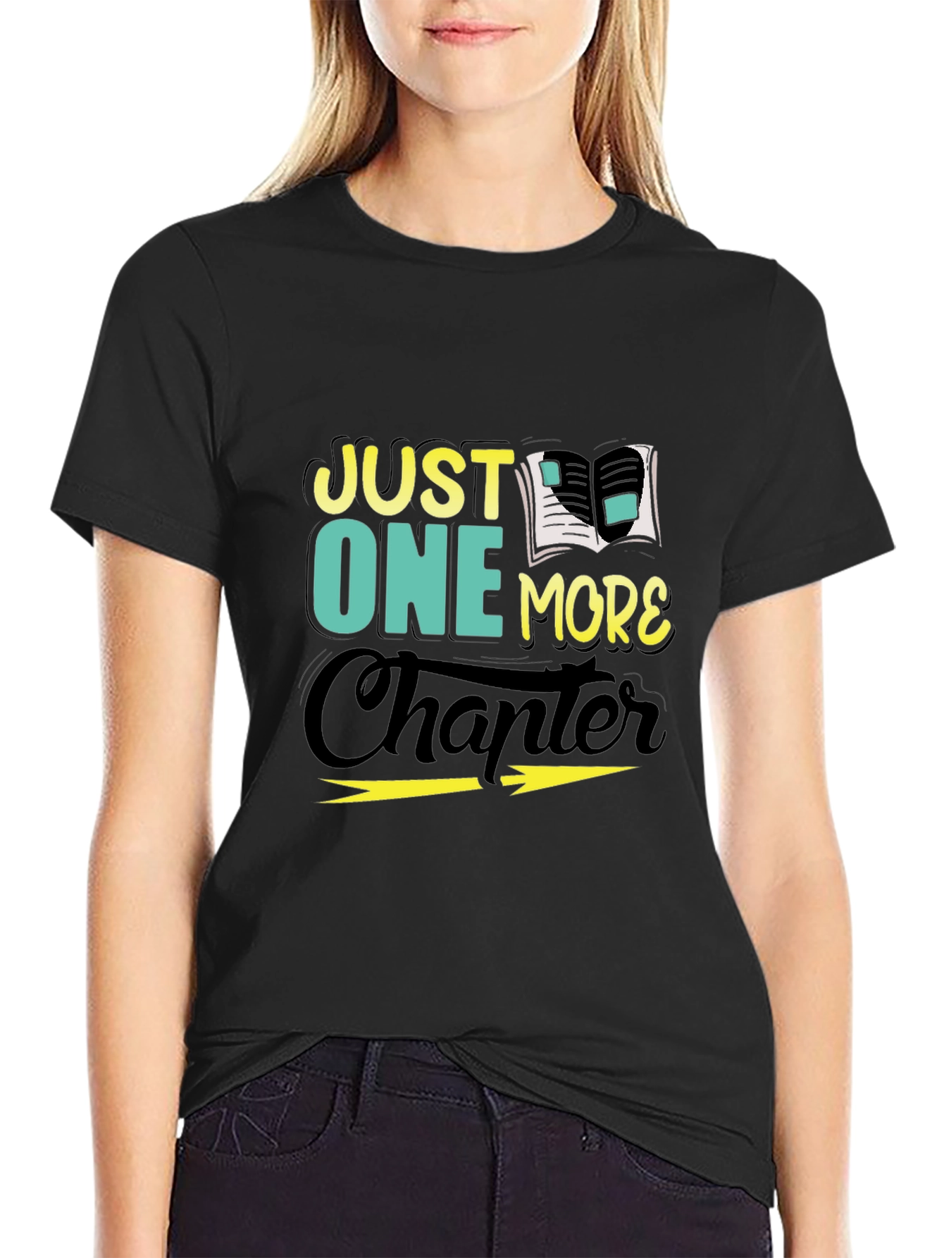 Just One More Chapter Black Graphic Tee