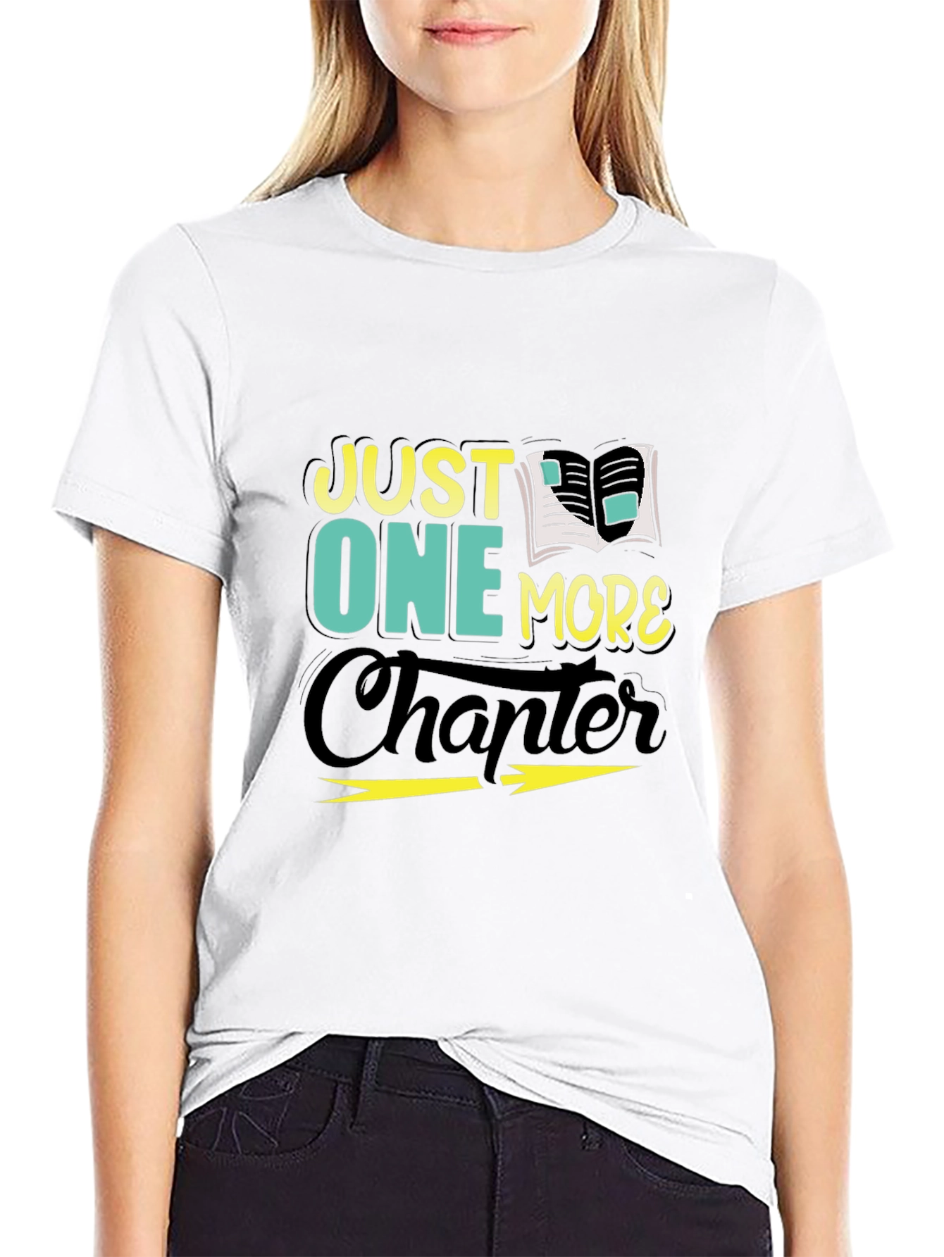 Just One More Chapter Black Graphic Tee