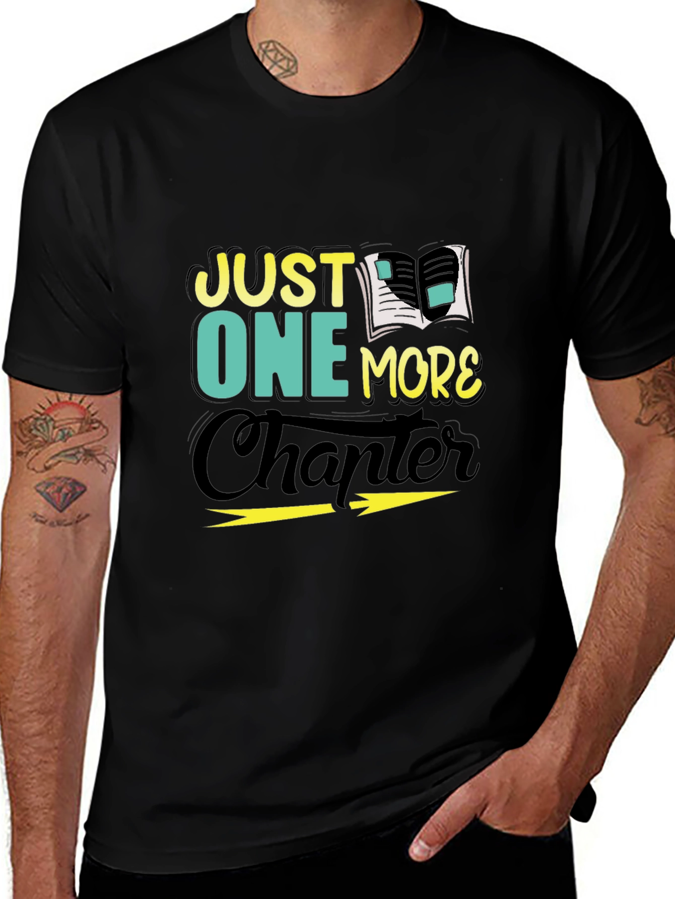 Just One More Chapter Black Graphic Tee