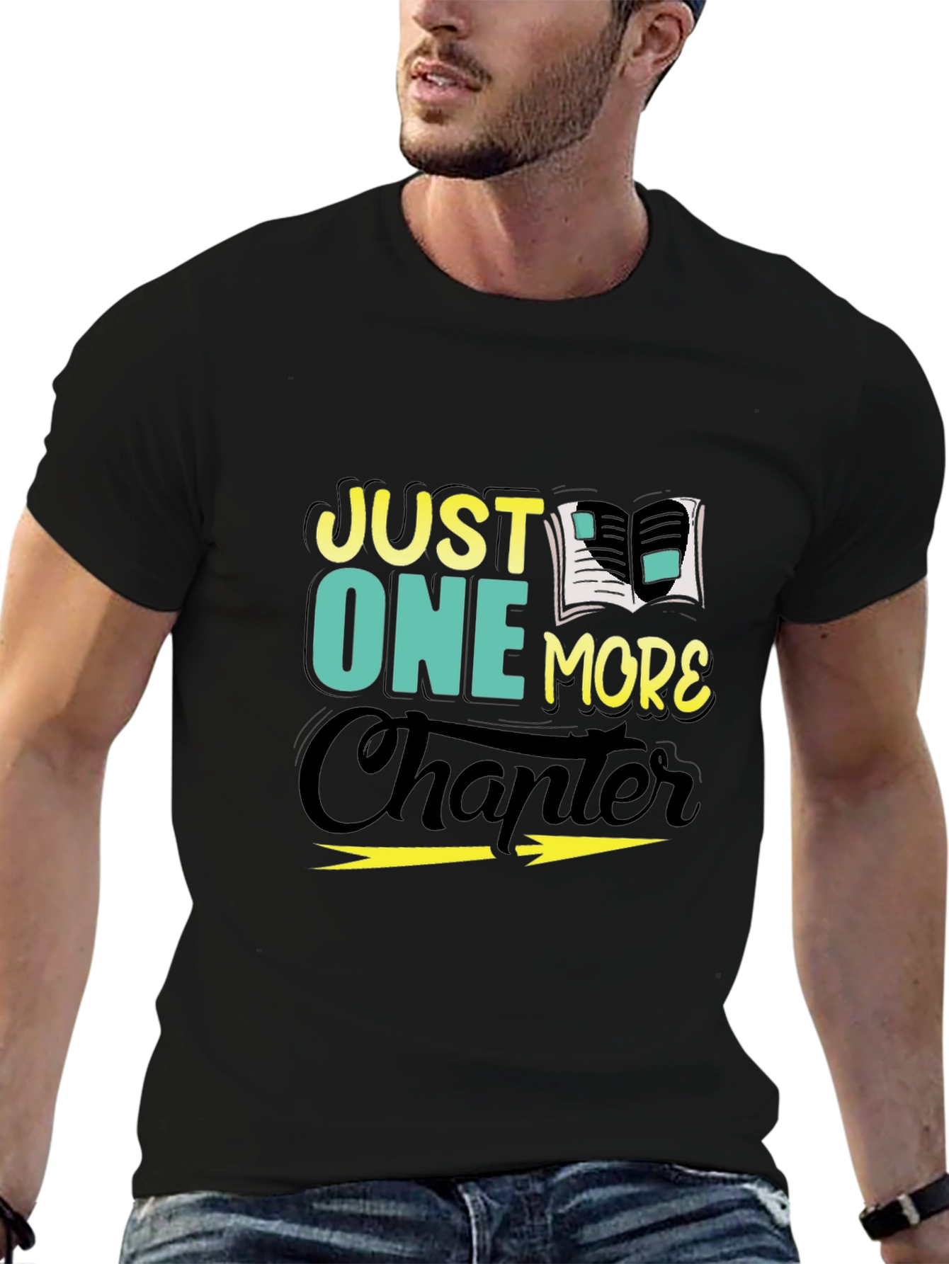Just One More Chapter Black Graphic Tee