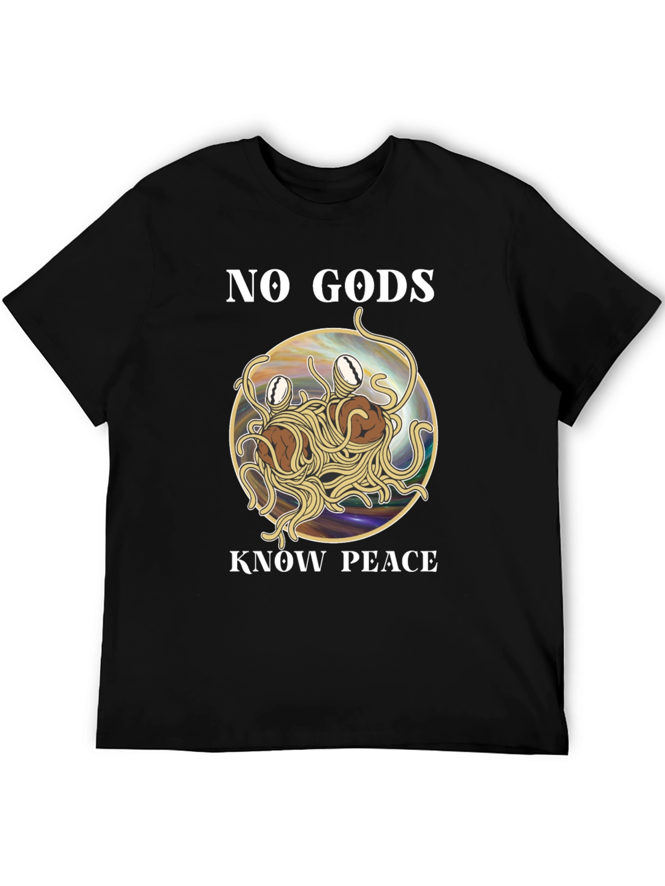 No Gods Know Peace Flying Spaghetti Monster T-Shirt