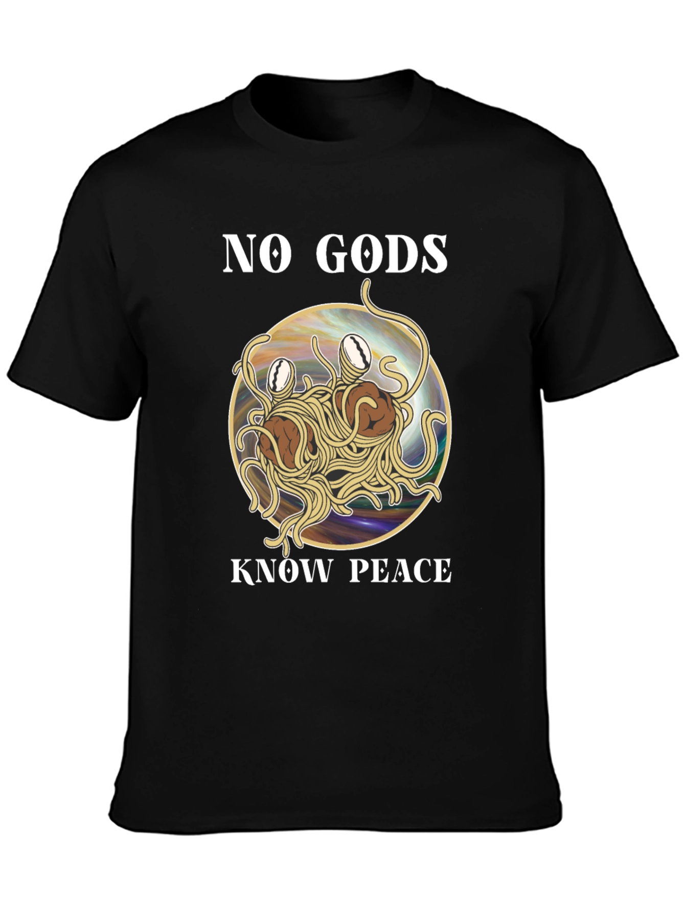 No Gods Know Peace Flying Spaghetti Monster T-Shirt