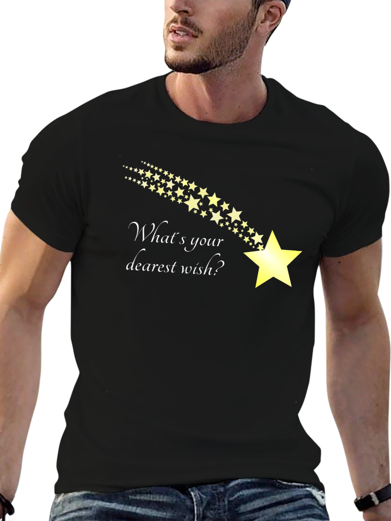 Wish Upon A Star Black T-Shirt