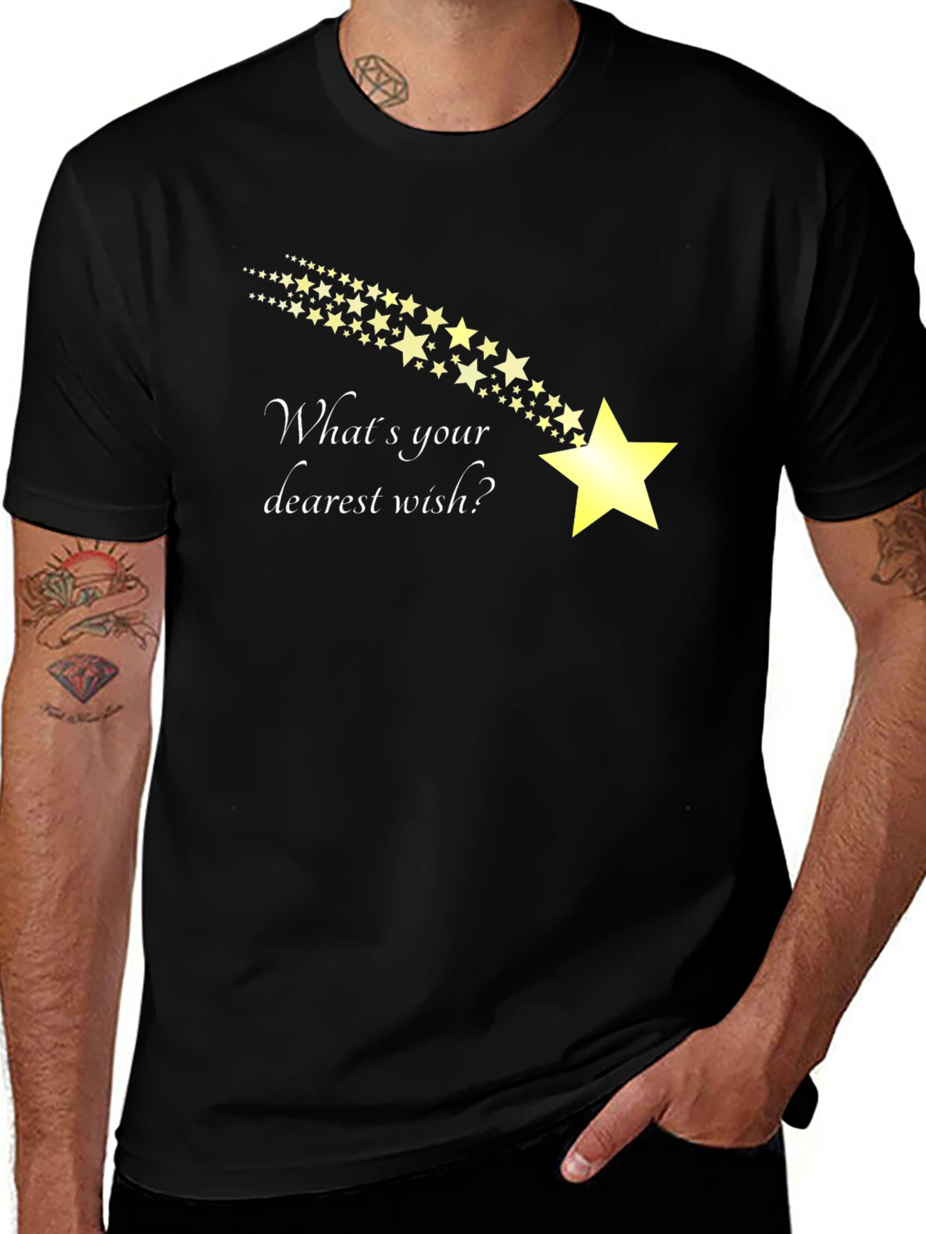Wish Upon A Star Black T-Shirt