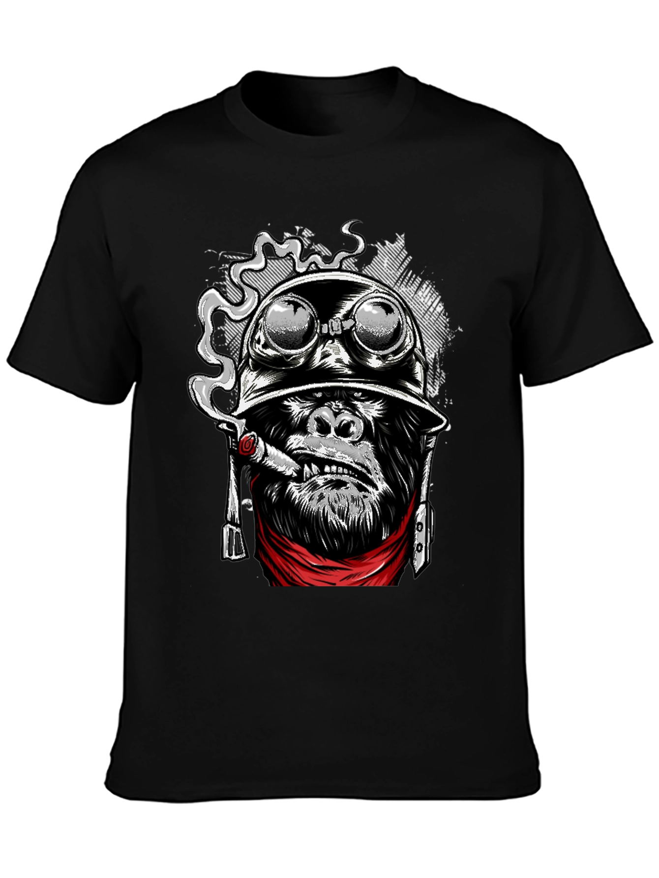 Cool Gorilla Aviator Helmet Cigar T-Shirt