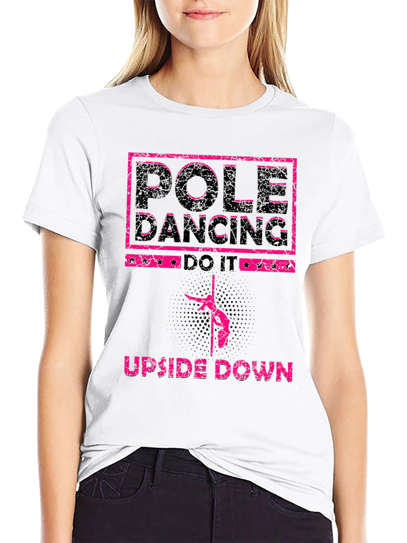 Pole Dancing Upside Down Graphic T-Shirt