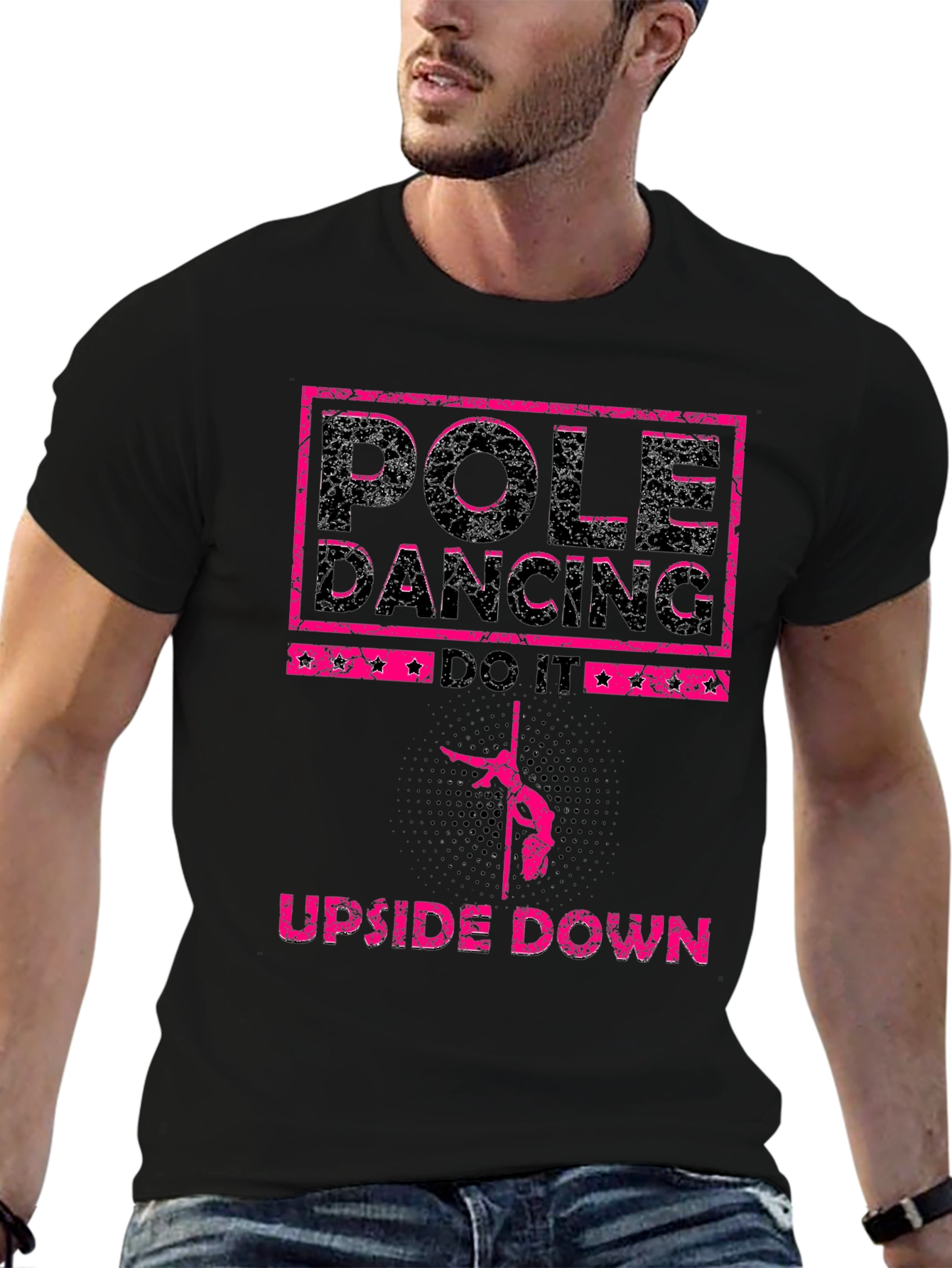 Pole Dancing Upside Down Graphic T-Shirt