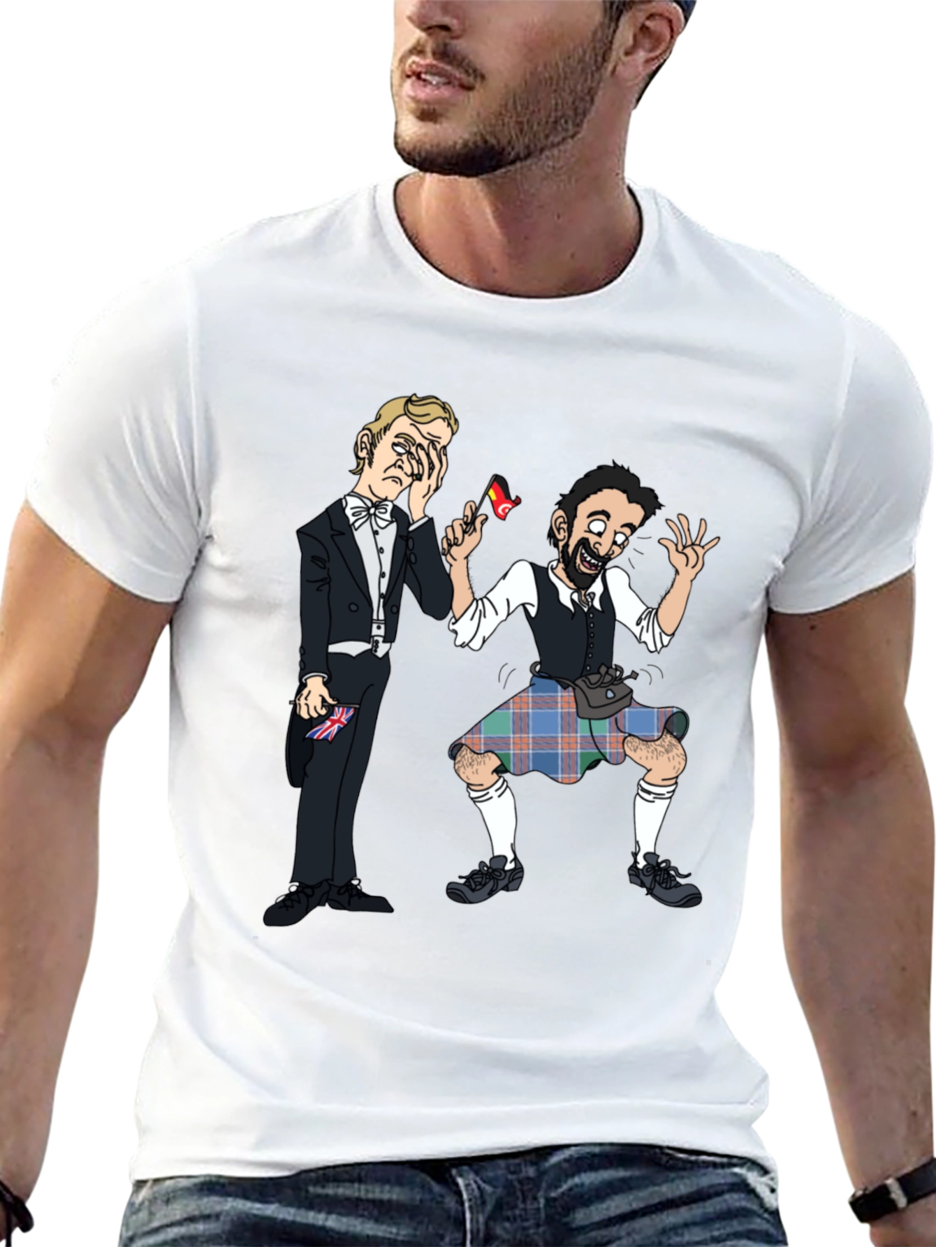 Humorous Cartoon Graphic Tee