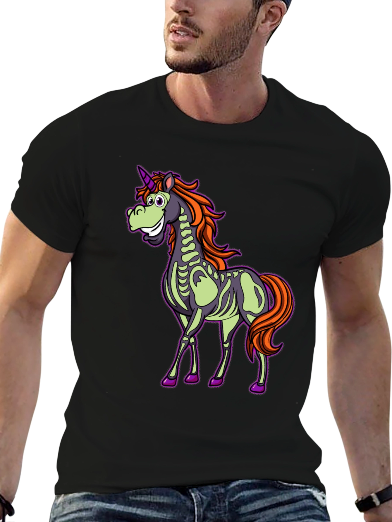 Skeleton Unicorn Graphic Tee