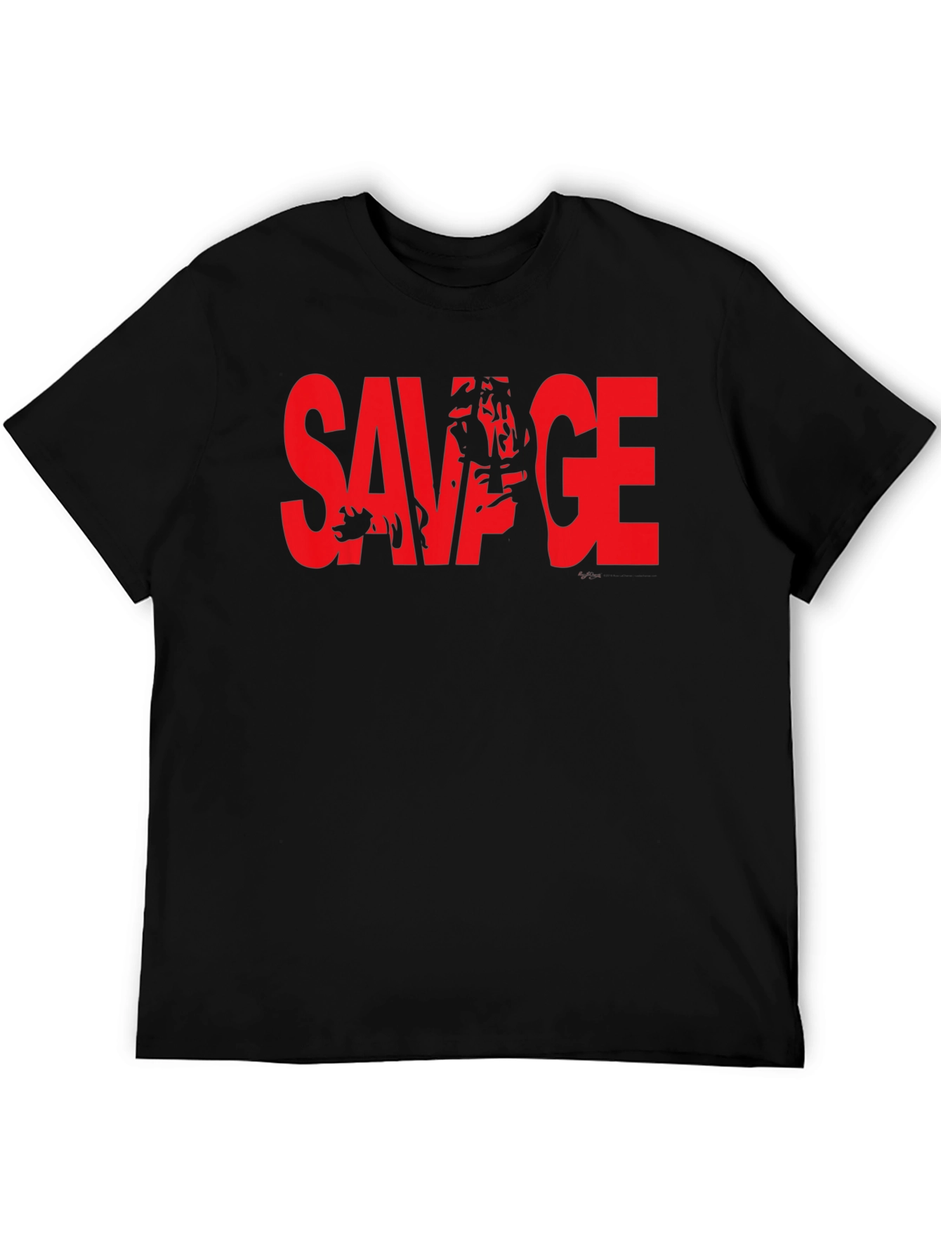 Savage Graphic Tee - Bold Red Print