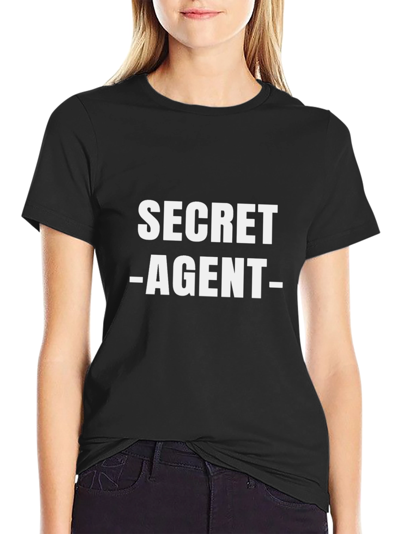 Secret Agent Graphic T-Shirt - Black