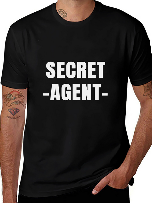 Secret Agent Graphic T-Shirt - Black