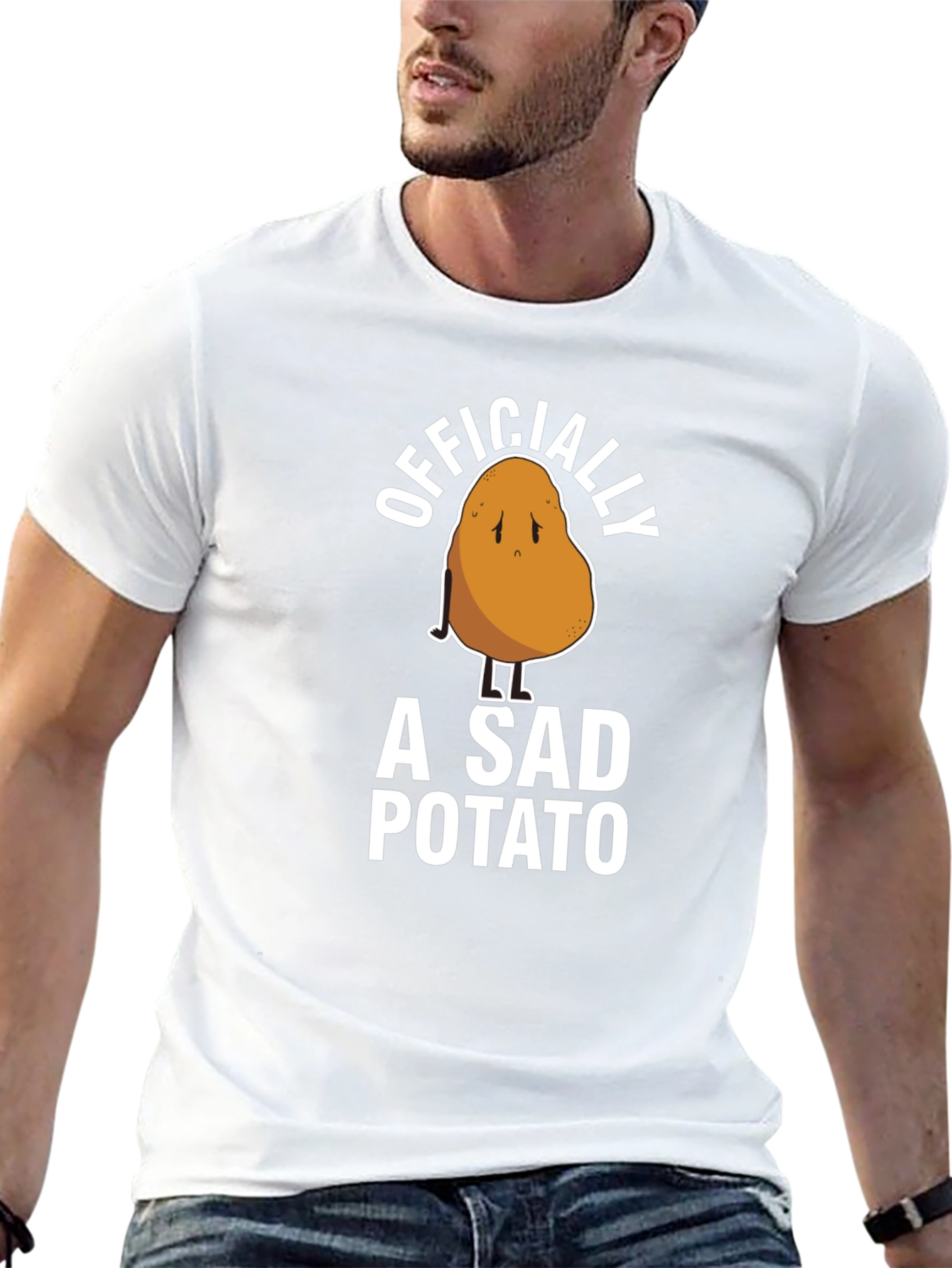 Officially A Sad Potato Funny Graphic T-Shirt