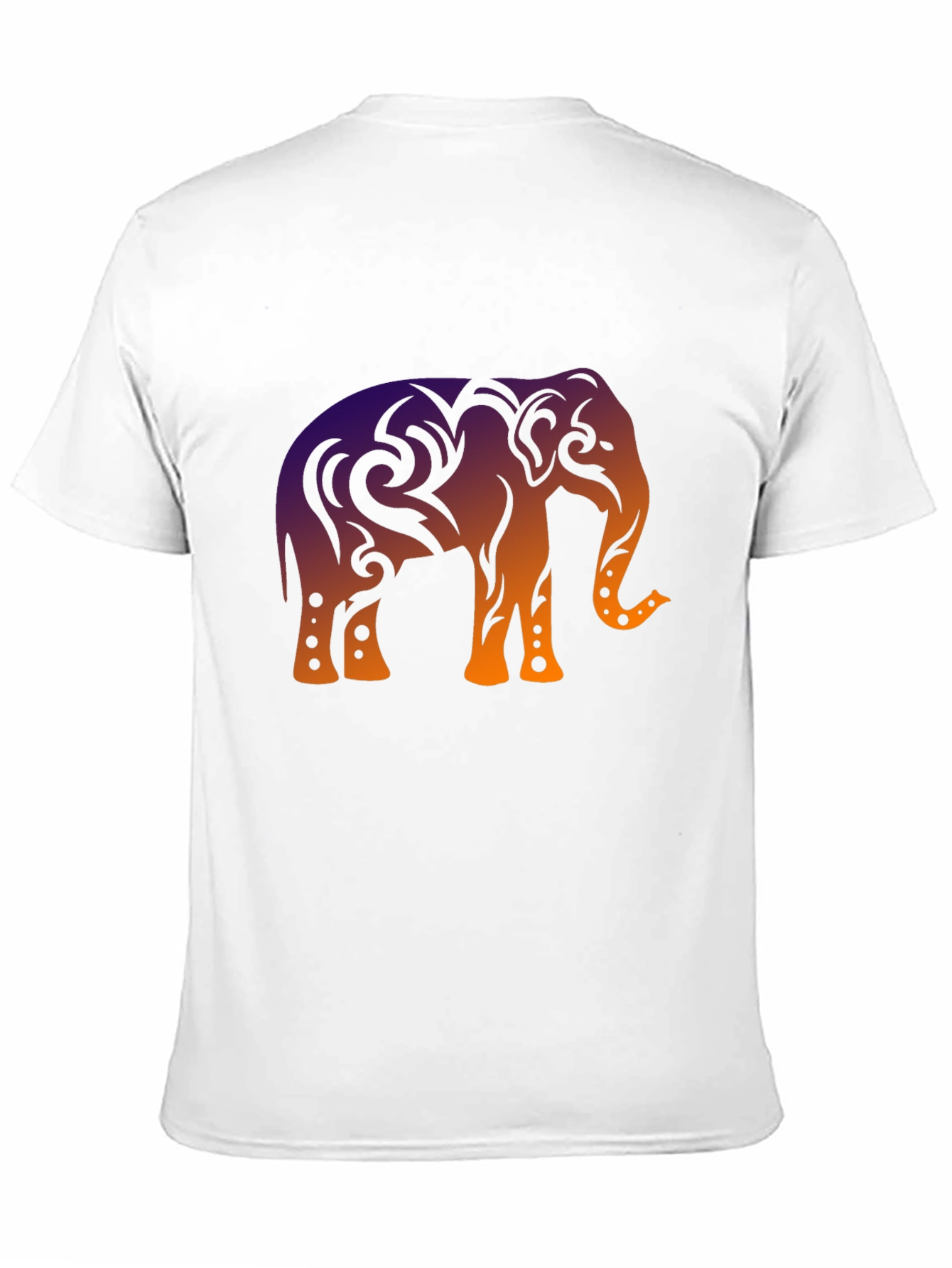 Elephant Tribal Graphic Black T-Shirt