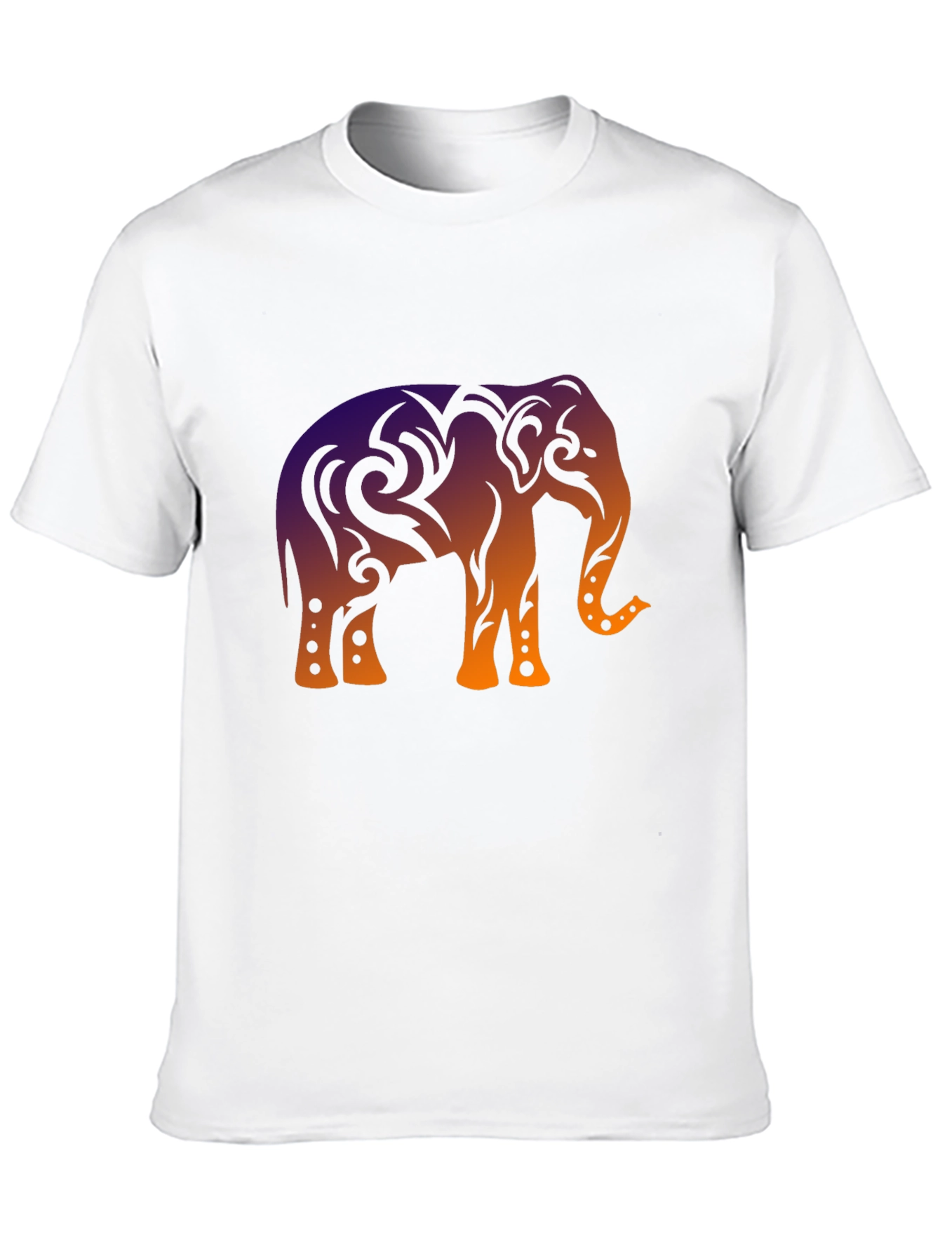 Elephant Tribal Graphic Black T-Shirt