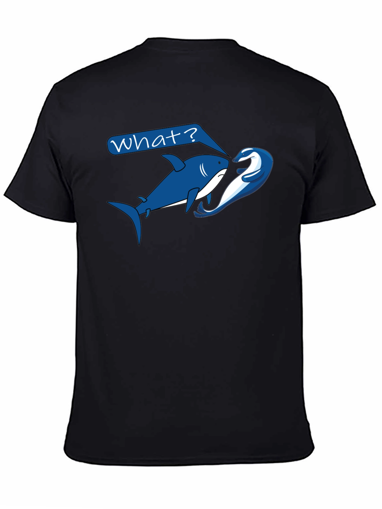 Shark & Dolphin Graphic T-Shirt - What? Design
