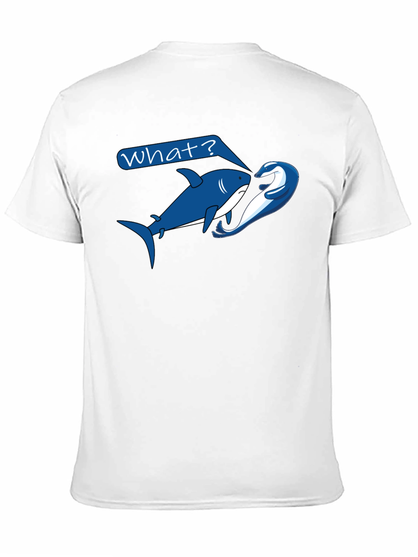Shark & Dolphin Graphic T-Shirt - What? Design
