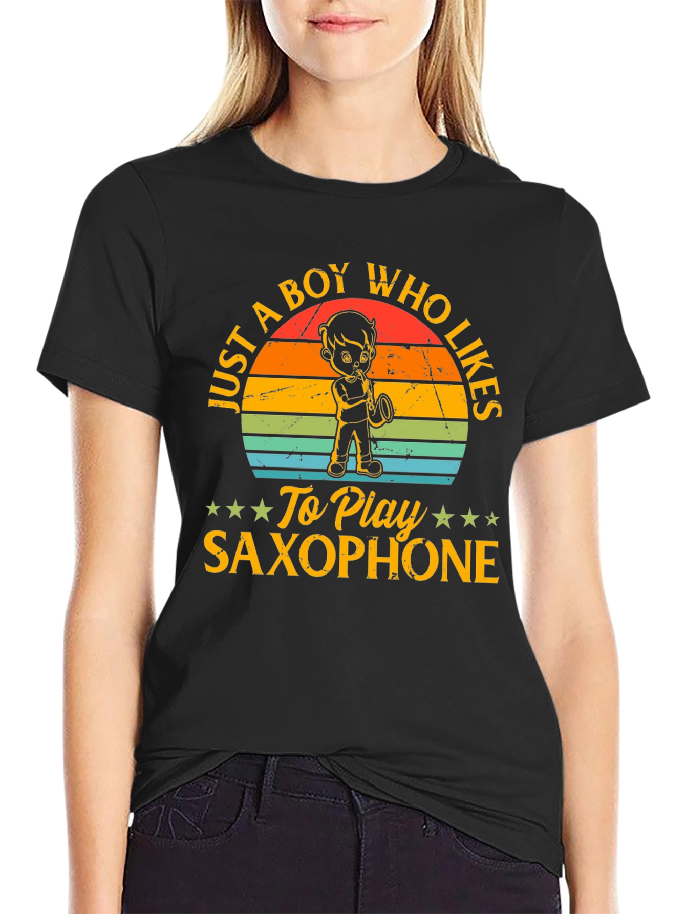 Saxophone Player T-Shirt: Just a Boy Who Likes Saxophone