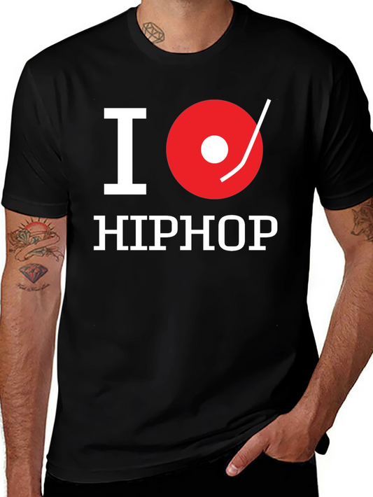I Love Hip Hop Graphic Tee - Classic Black T-Shirt