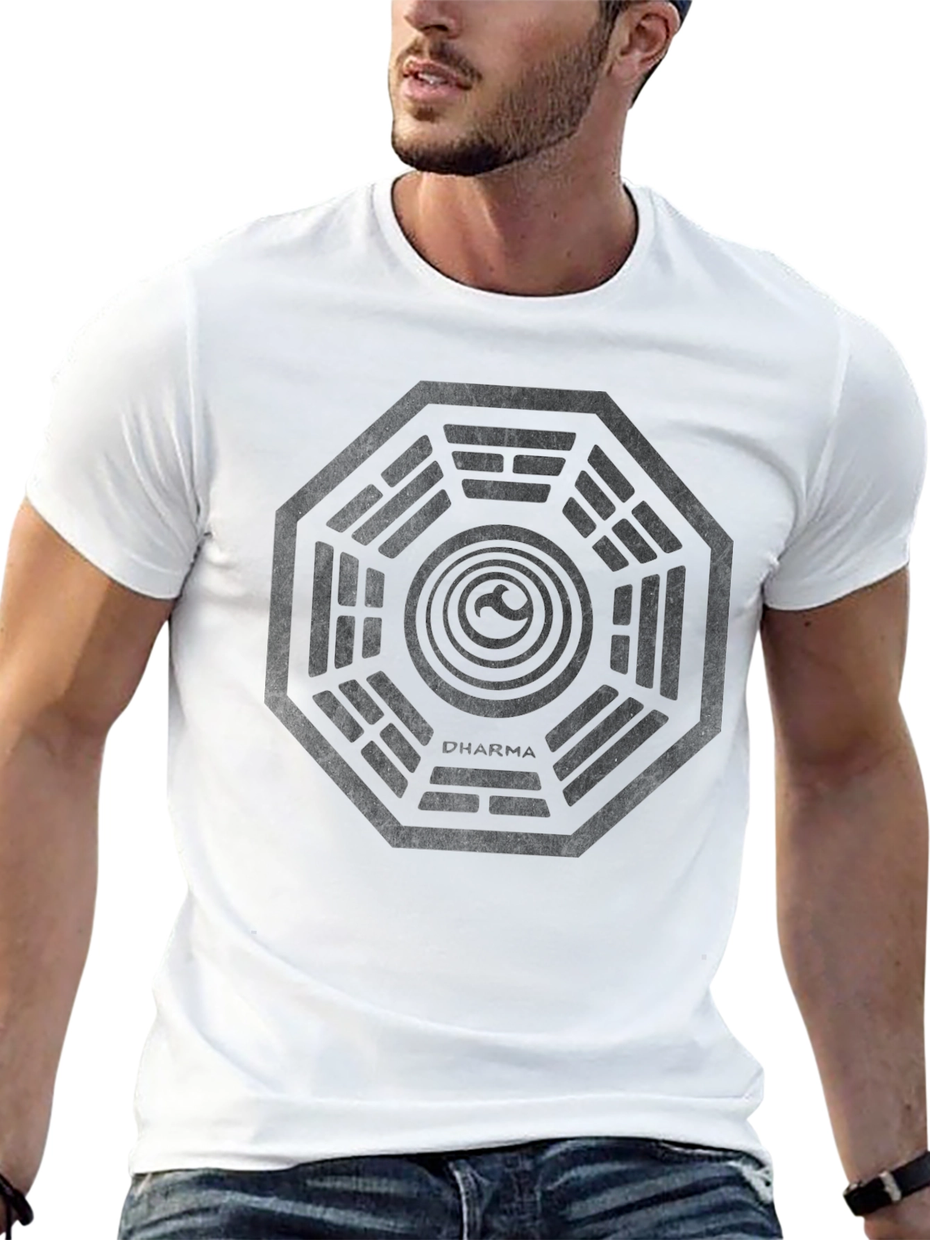 Dharma Initiative Black T-Shirt - Lost TV Show Inspired