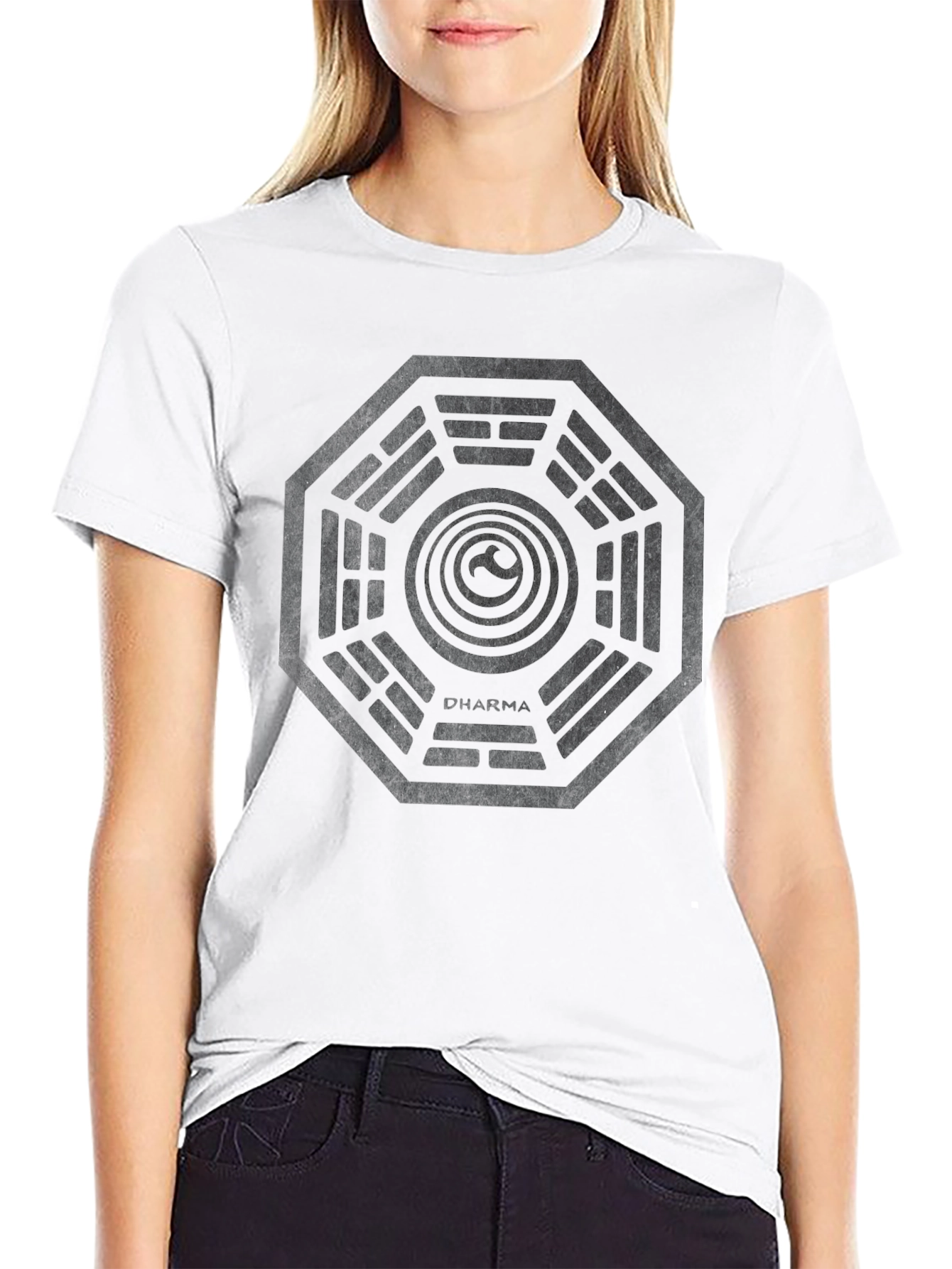Dharma Initiative Black T-Shirt - Lost TV Show Inspired