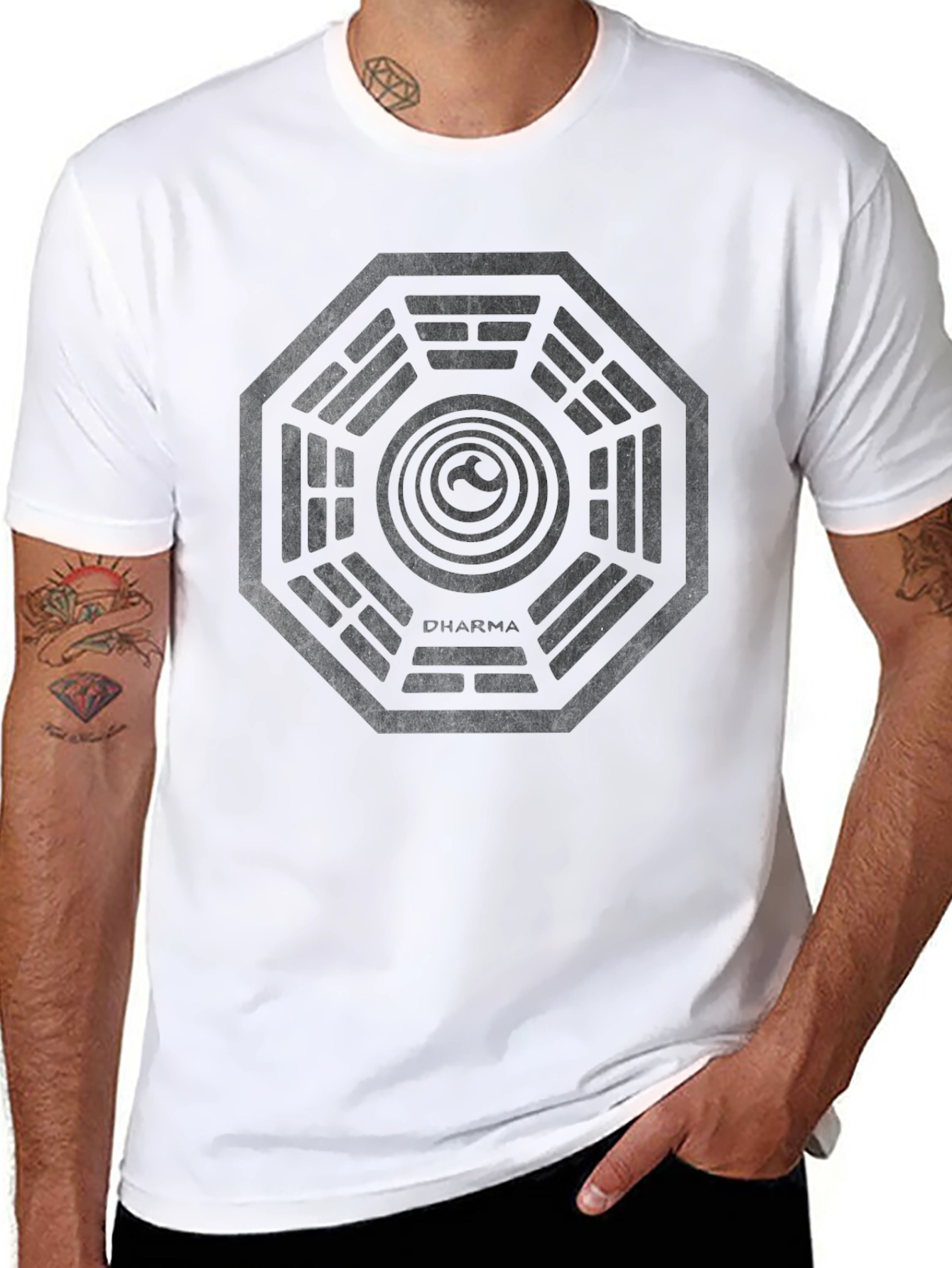 Dharma Initiative Black T-Shirt - Lost TV Show Inspired