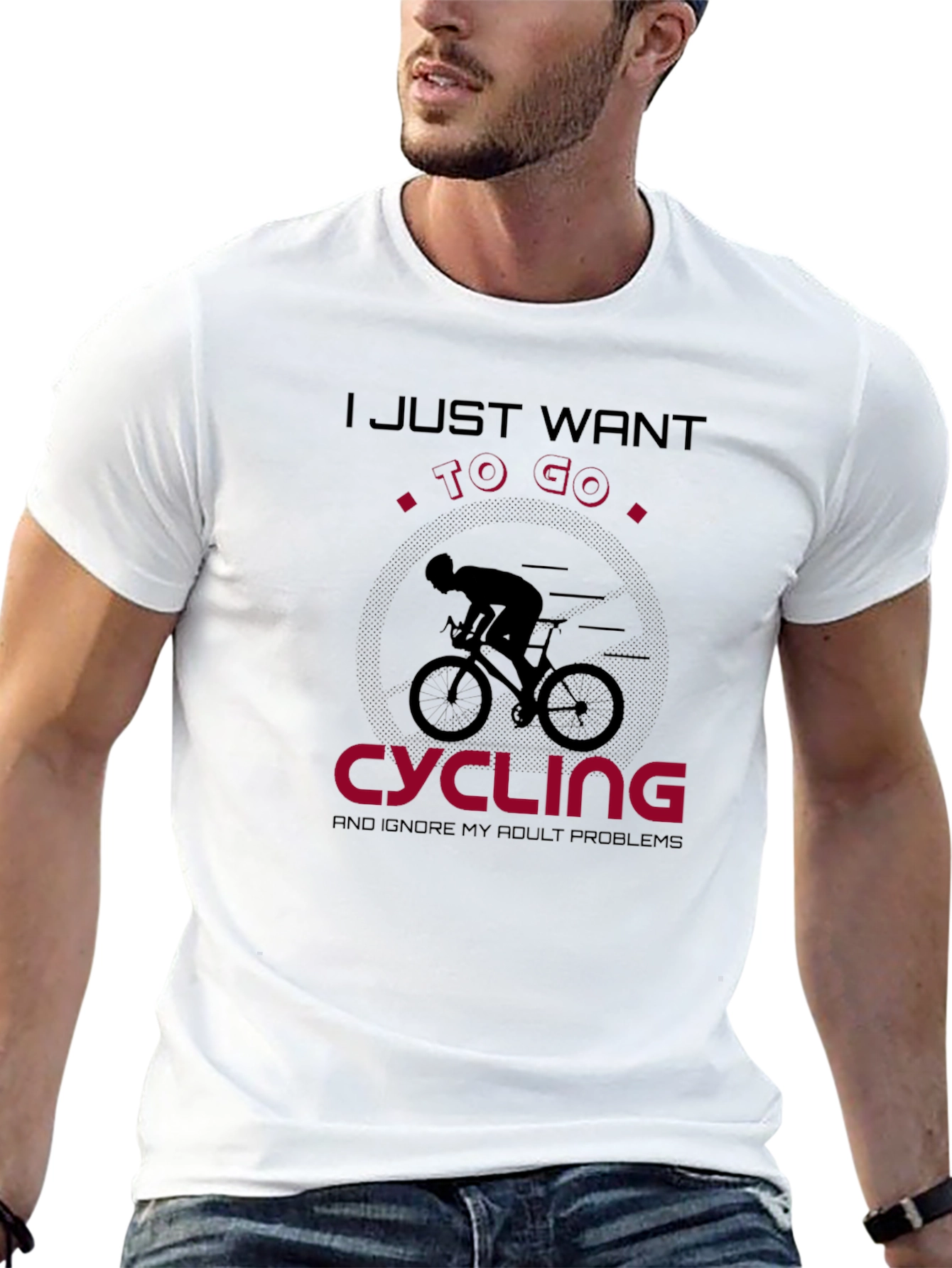 Cycling T-Shirt: Ignore Adult Problems & Go!