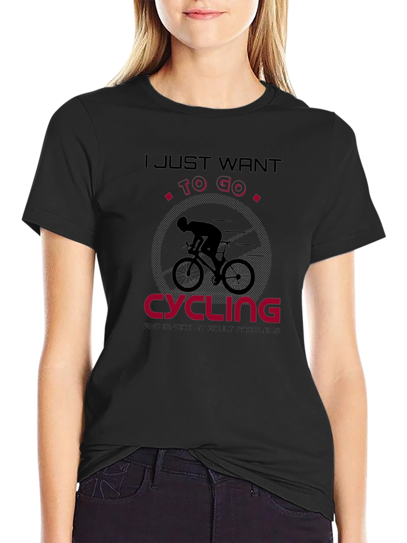 Cycling T-Shirt: Ignore Adult Problems & Go!