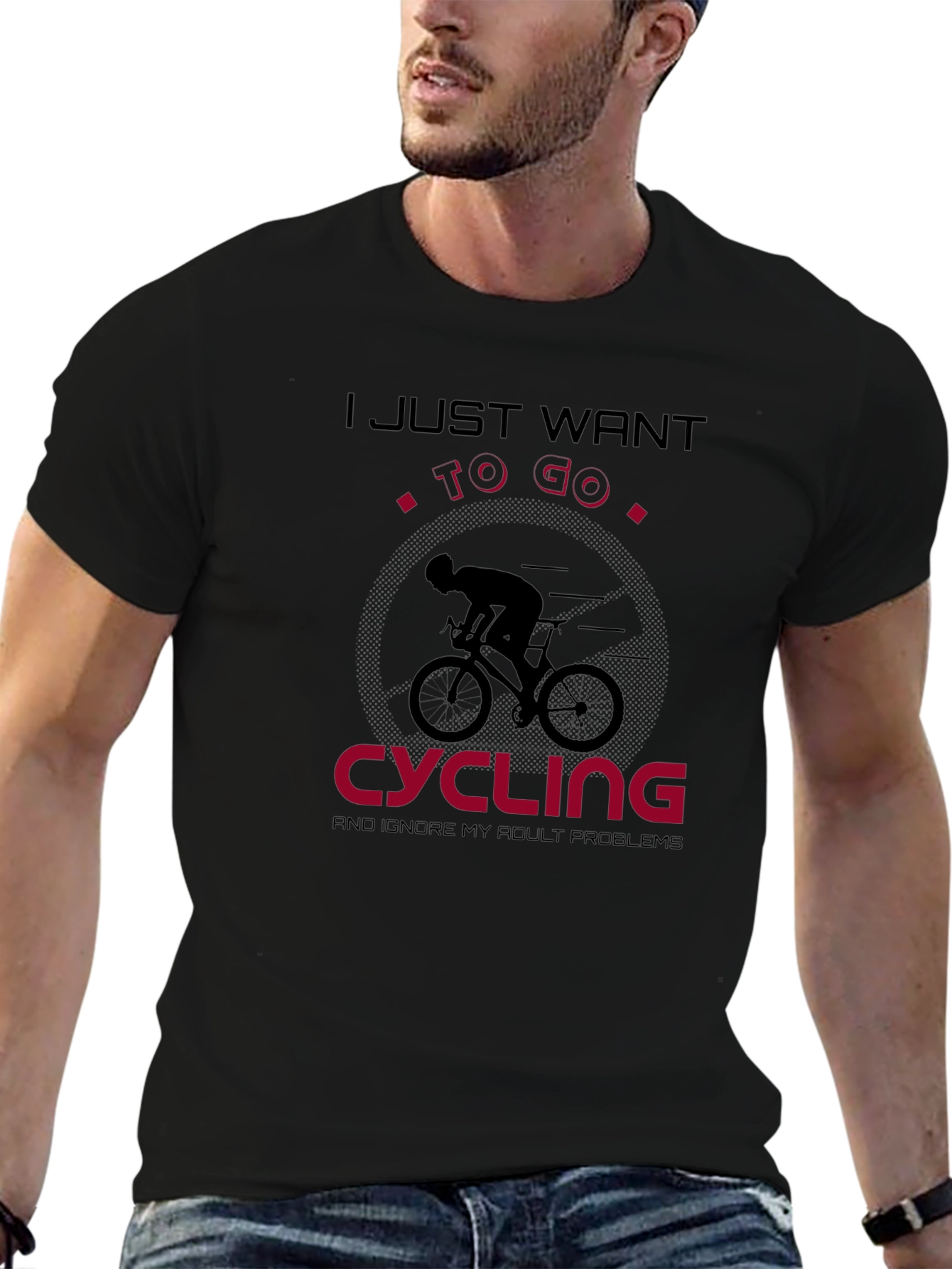 Cycling T-Shirt: Ignore Adult Problems & Go!