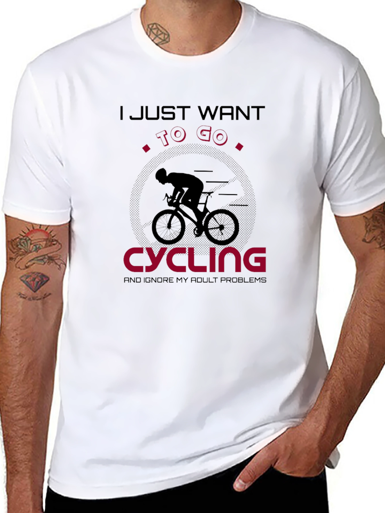 Cycling T-Shirt: Ignore Adult Problems & Go!