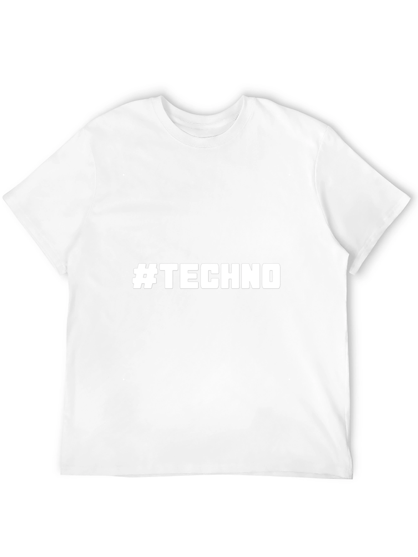 #TECHNO Graphic T-Shirt - Stylish Black Tee