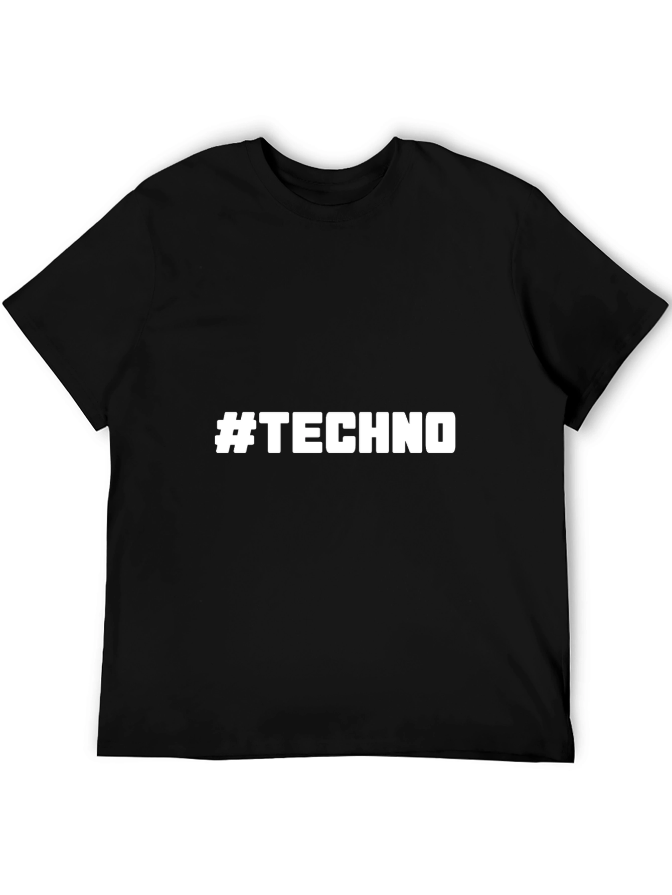 #TECHNO Graphic T-Shirt - Stylish Black Tee