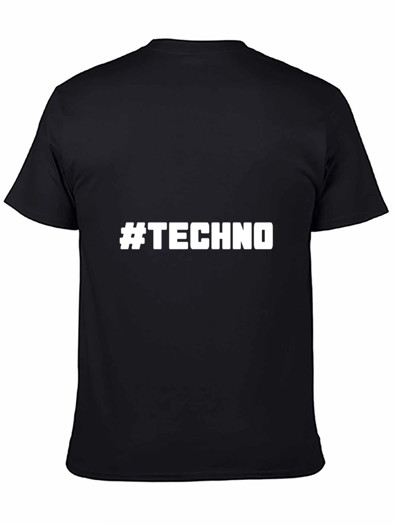 #TECHNO Graphic T-Shirt - Stylish Black Tee