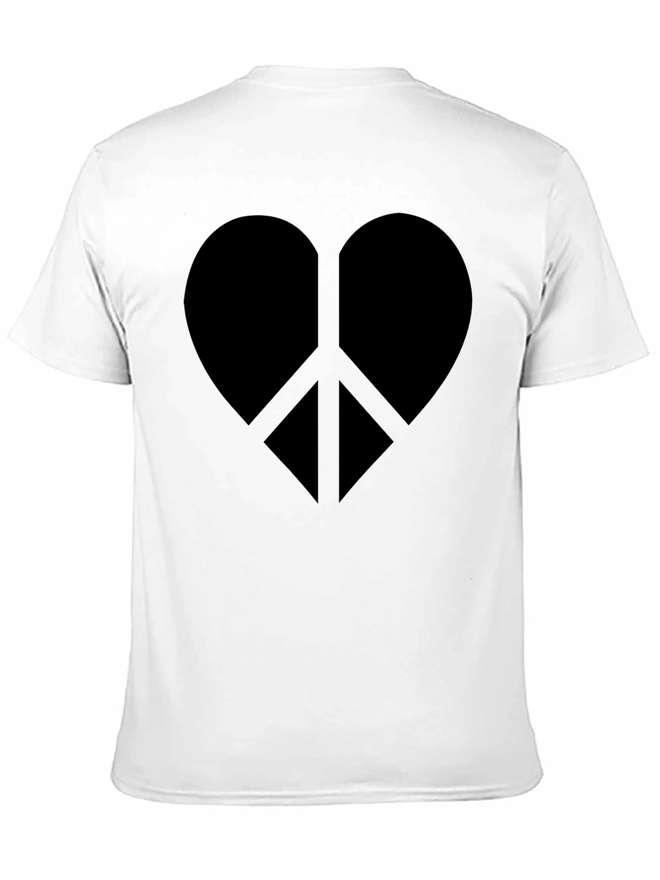 Heart Peace Sign Graphic Tee - Black