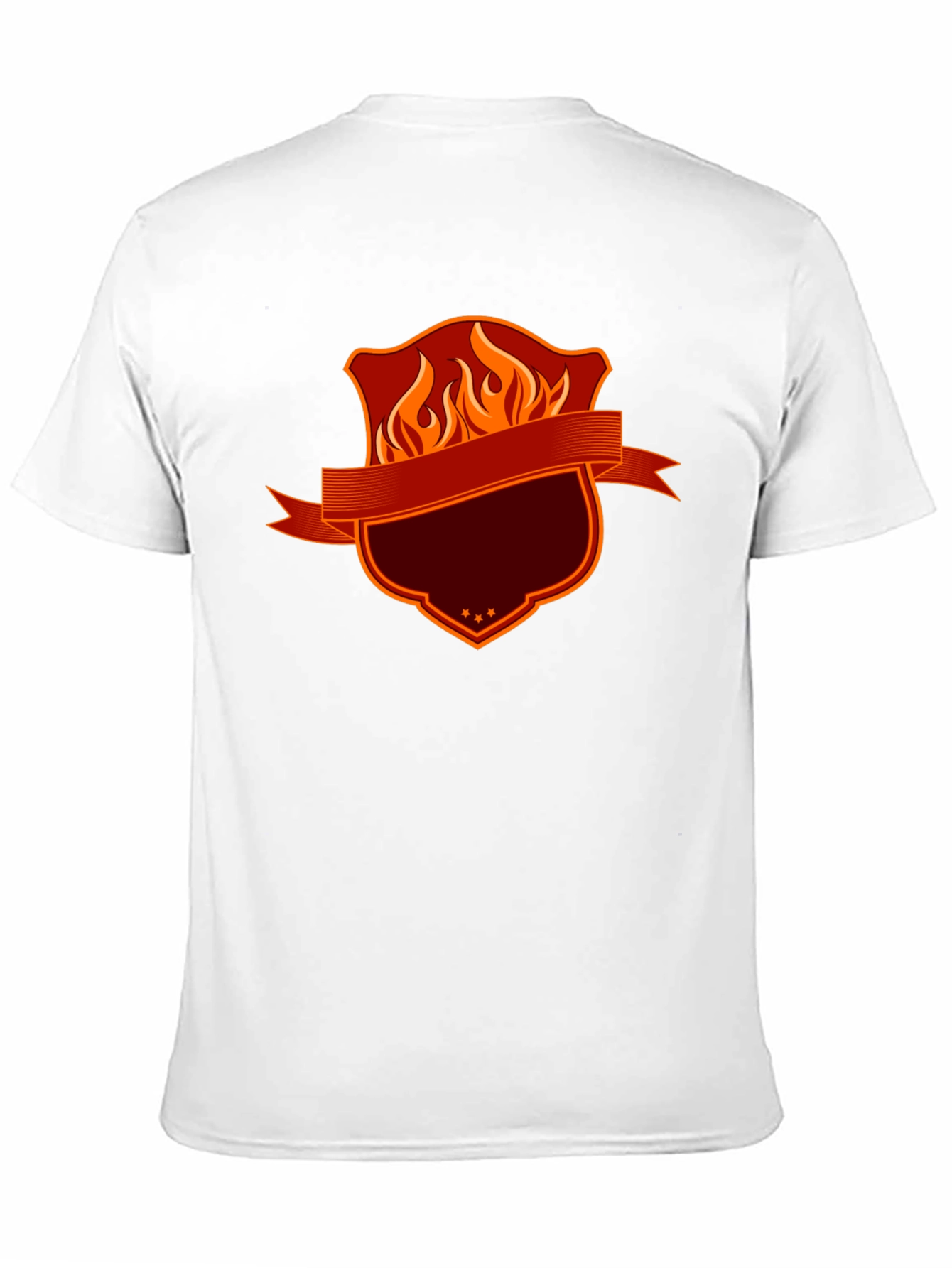 Fiery Shield Graphic Tee - Bold Black T-Shirt