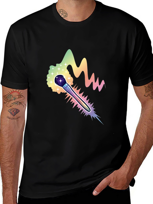 Rainbow Brush Graphic T-Shirt