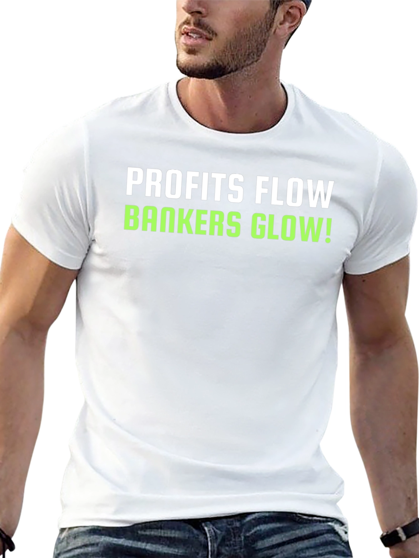 Profits Flow Bankers Glow! Black T-Shirt