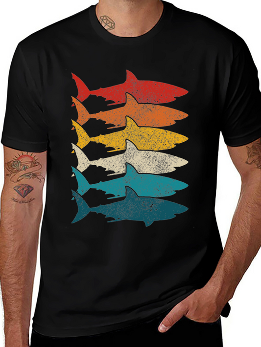 Retro Shark Stack T-Shirt