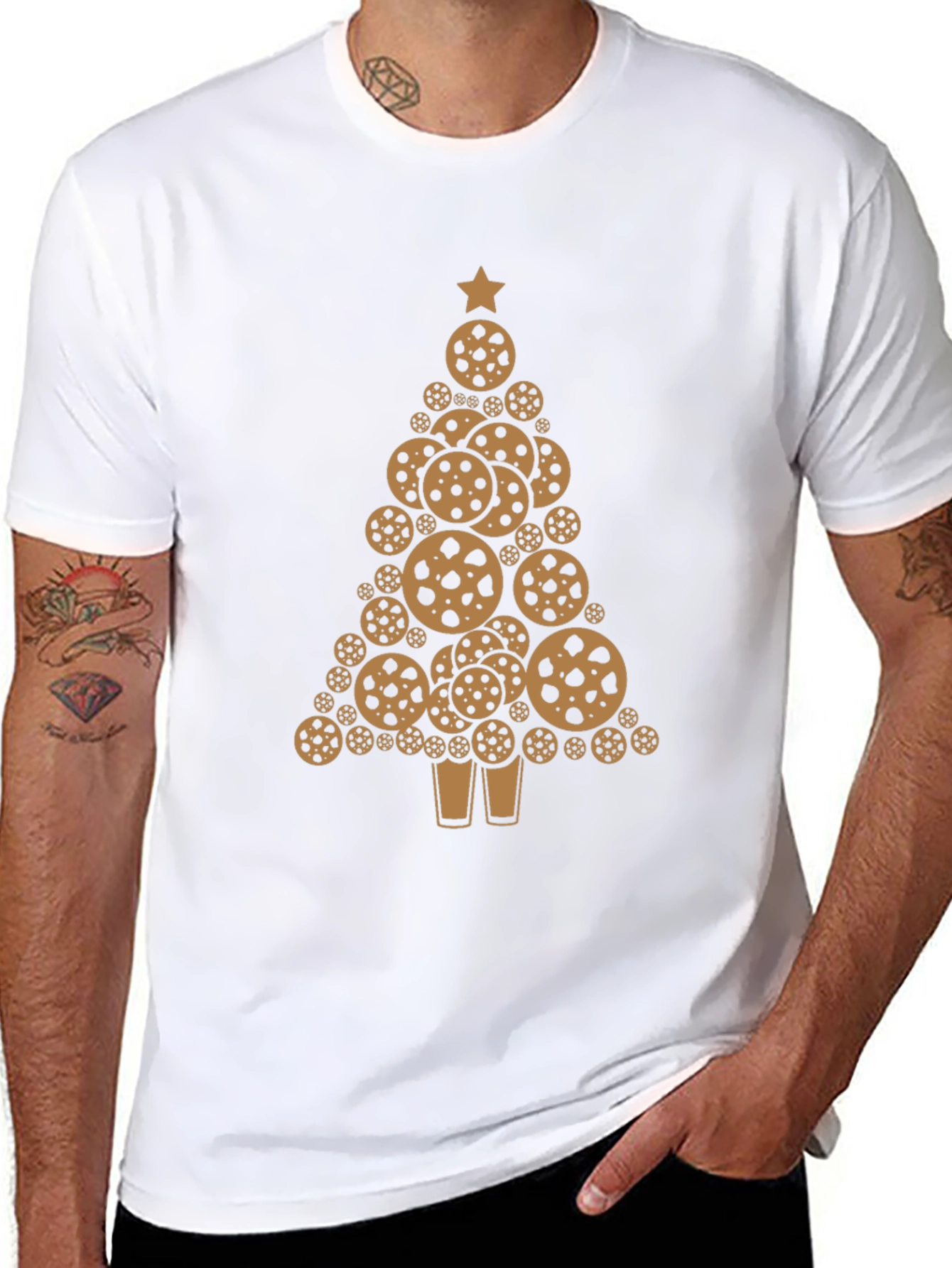 Cookie Christmas Tree Graphic T-Shirt