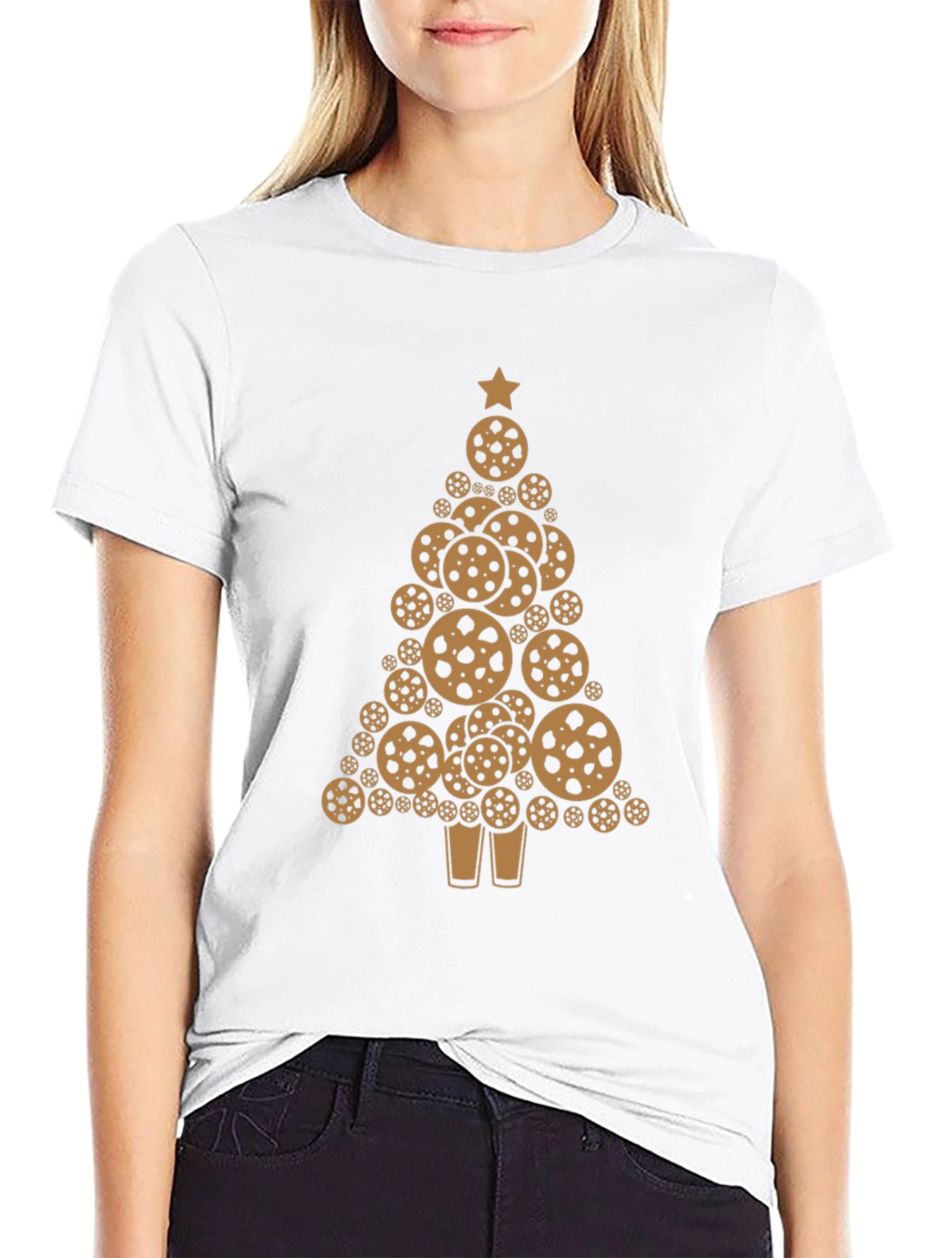 Cookie Christmas Tree Graphic T-Shirt