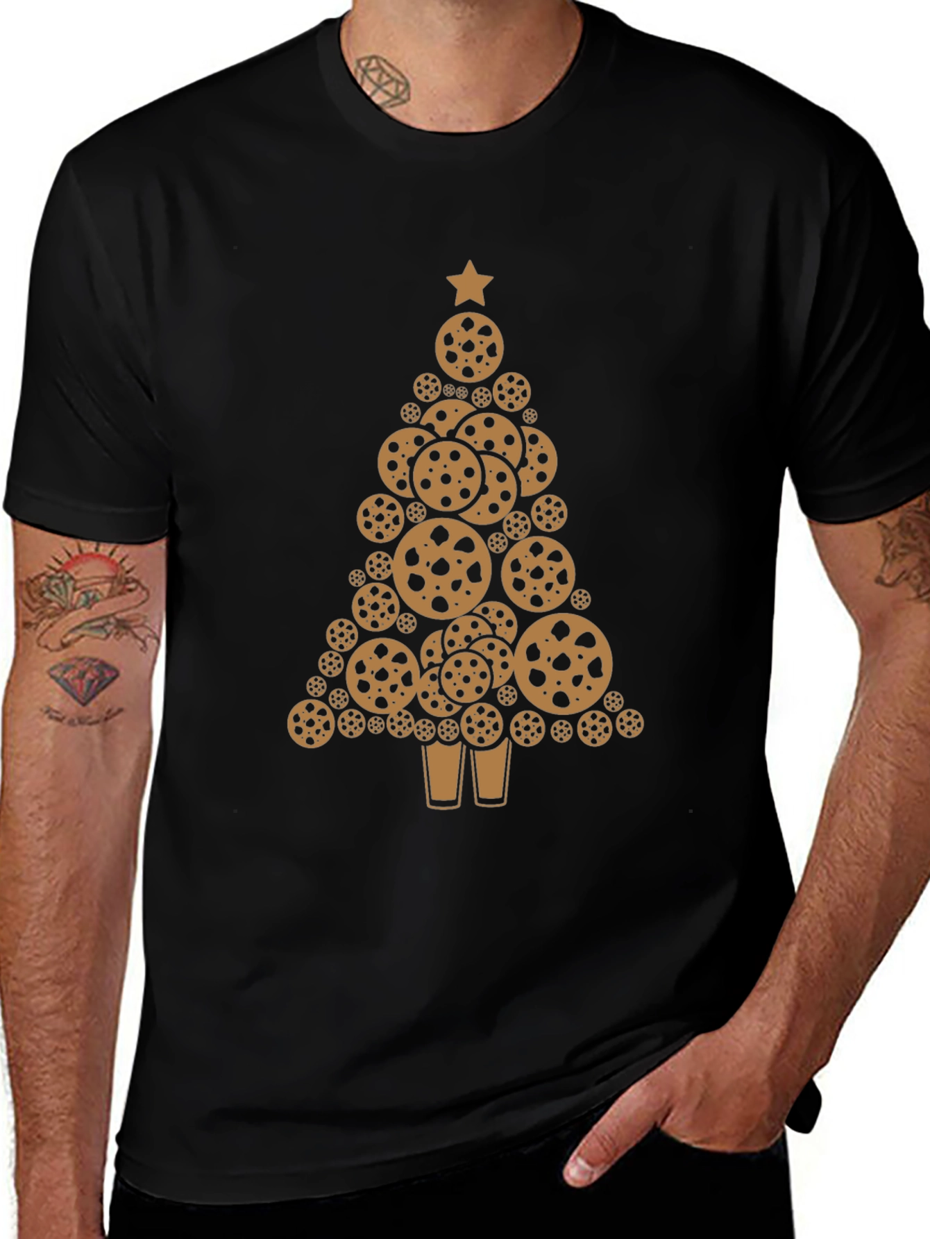 Cookie Christmas Tree Graphic T-Shirt
