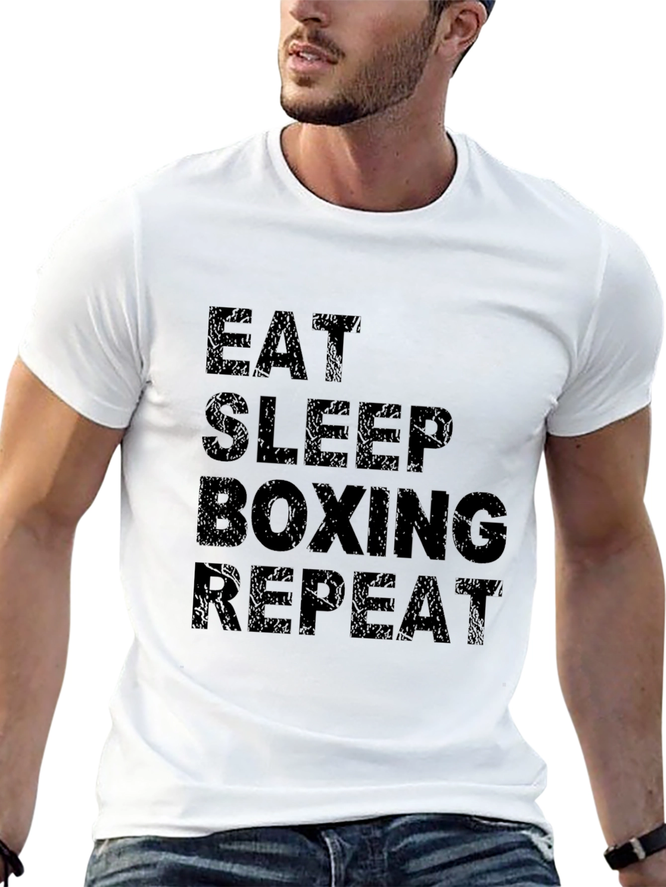 Eat Sleep Boxing Repeat Black T-Shirt