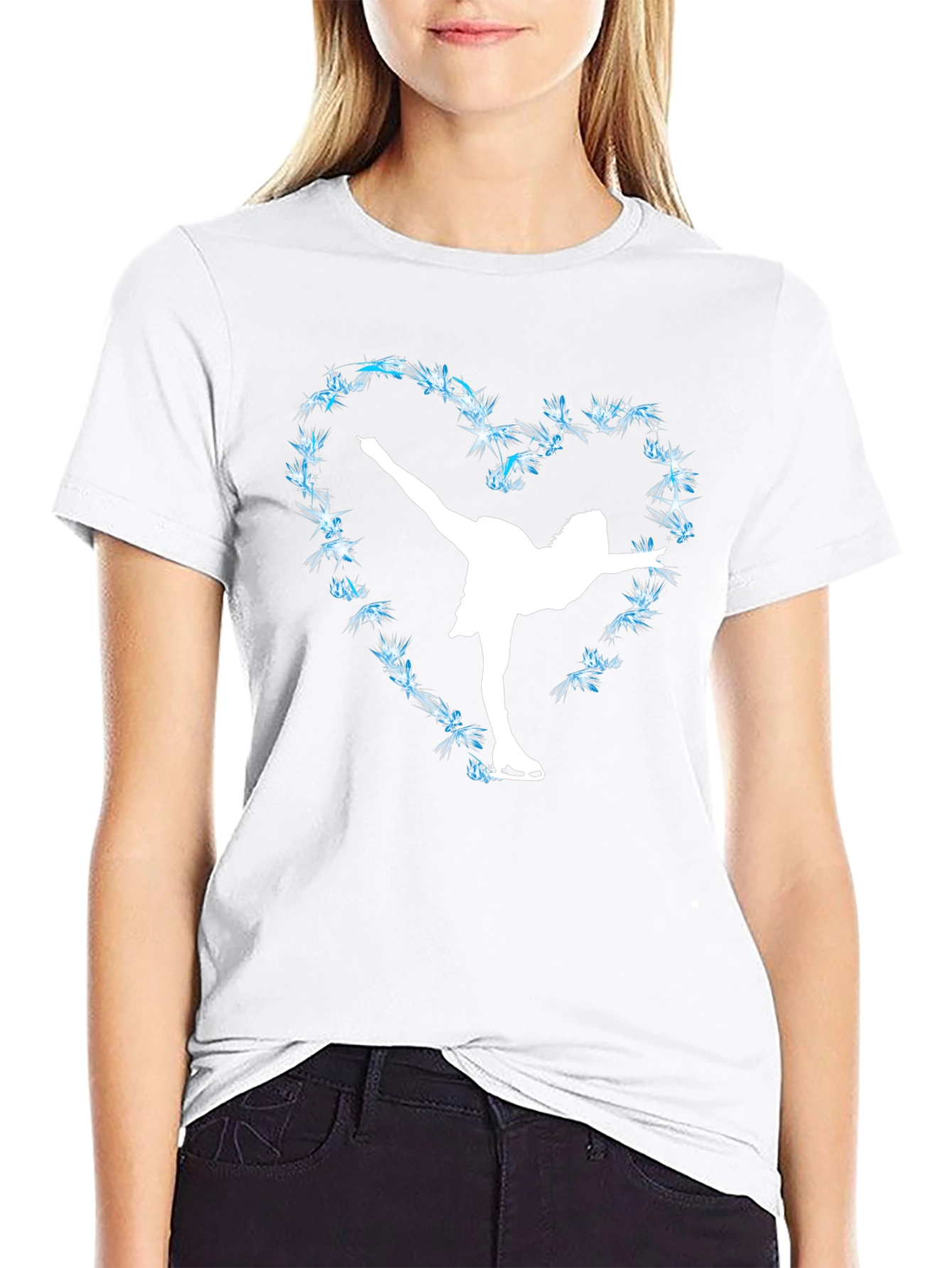Figure Skating Heart Tee - Ice Skater T-Shirt