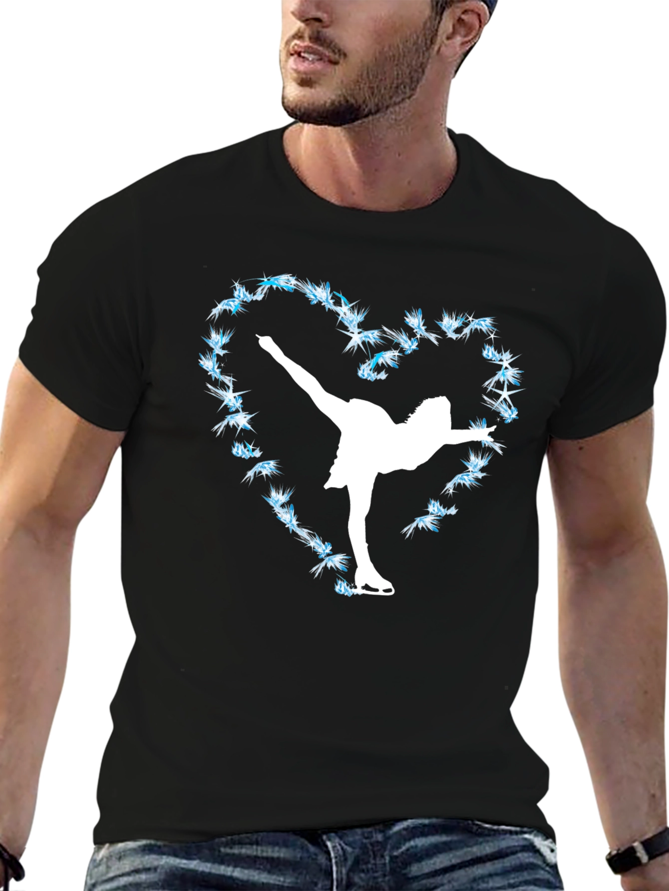 Figure Skating Heart Tee - Ice Skater T-Shirt