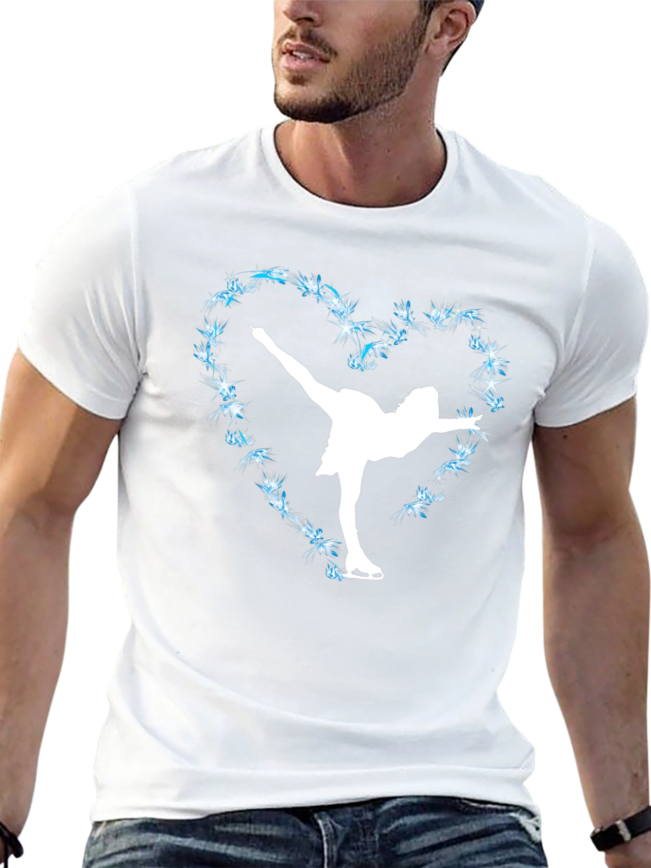 Figure Skating Heart Tee - Ice Skater T-Shirt