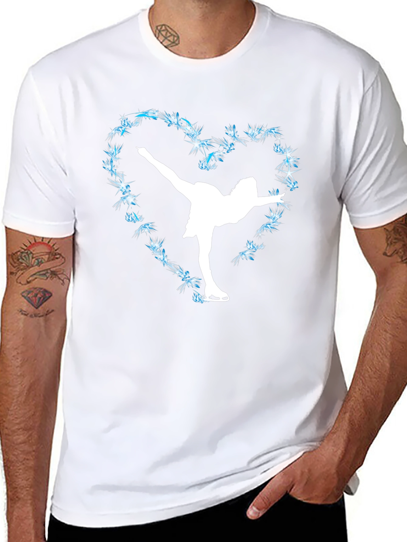 Figure Skating Heart Tee - Ice Skater T-Shirt
