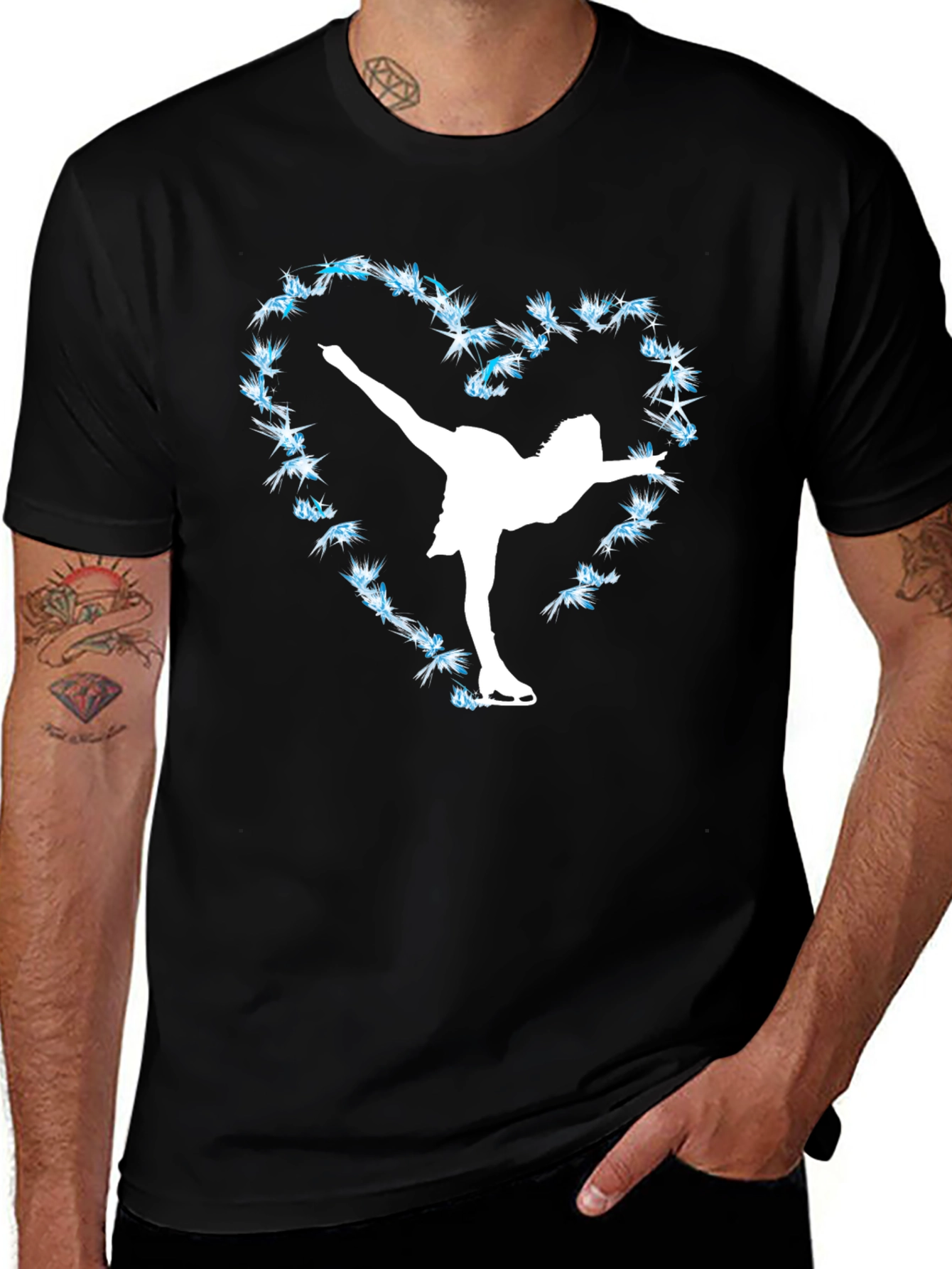 Figure Skating Heart Tee - Ice Skater T-Shirt