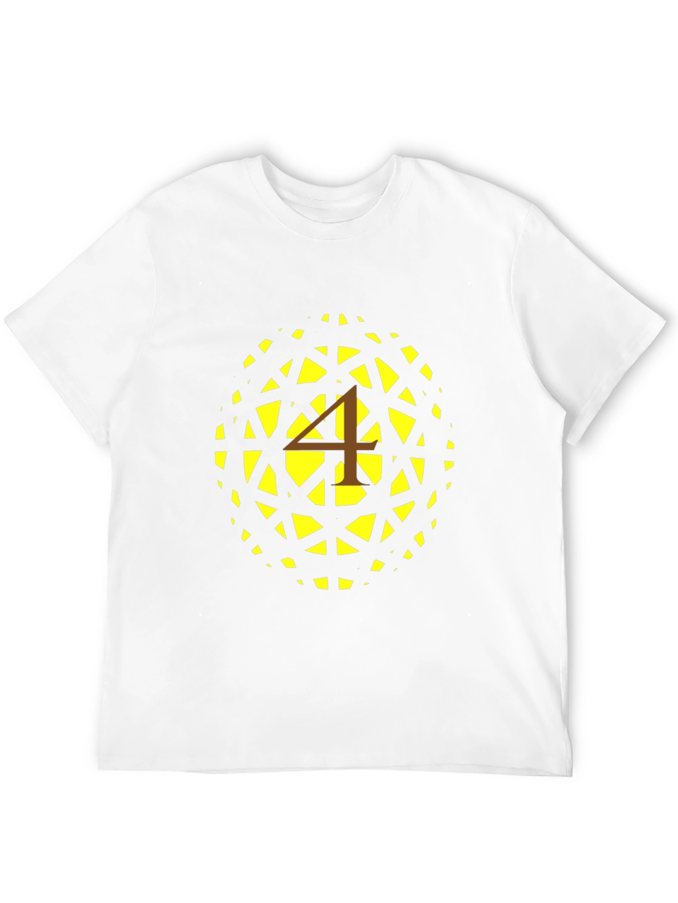 Geometric Sphere Tee - Modern Number 4 Design