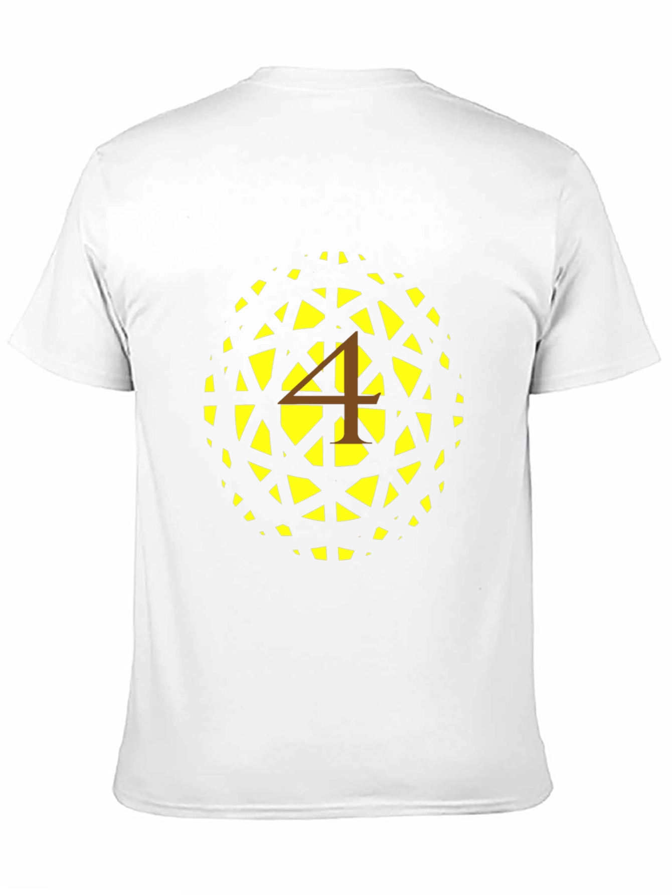 Geometric Sphere Tee - Modern Number 4 Design